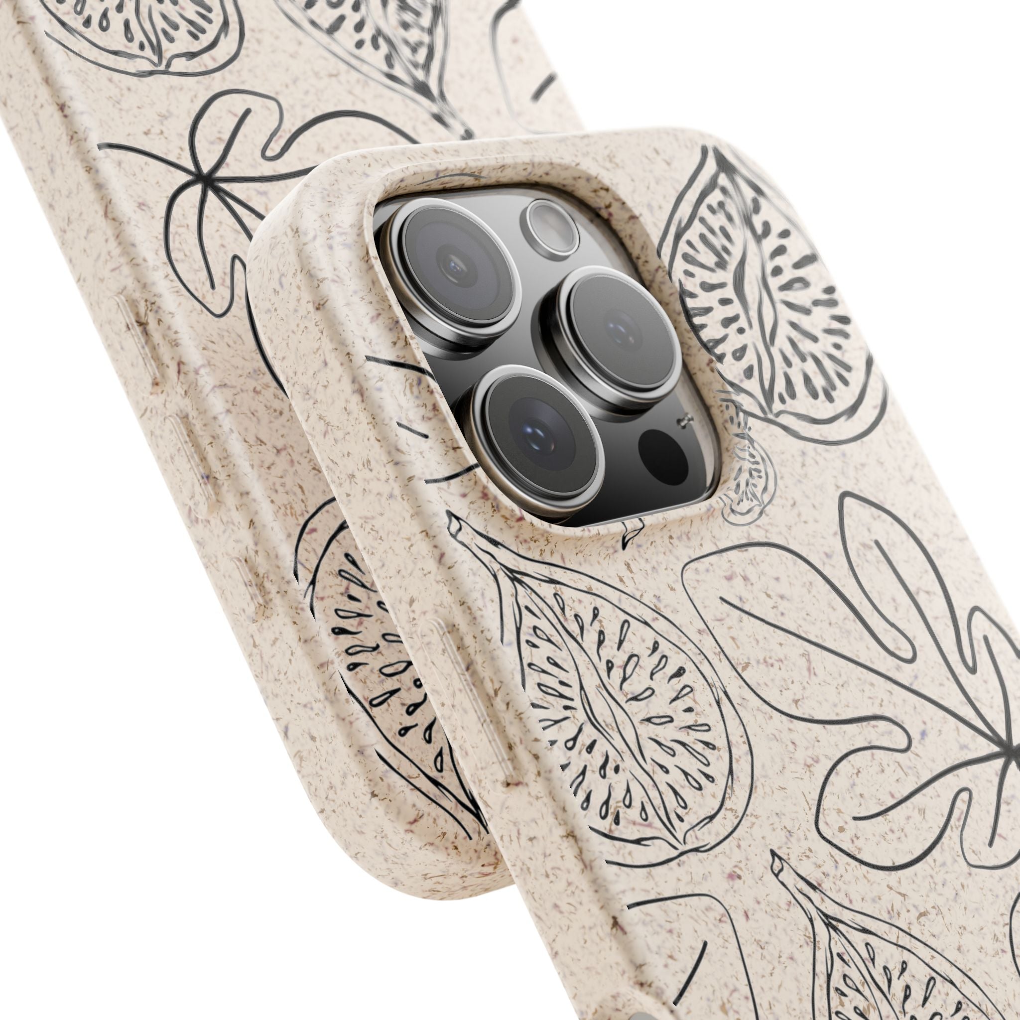 Eco-Friendly Zero Waste Biodegradable Phone Case - Fig & Leaf Pattern