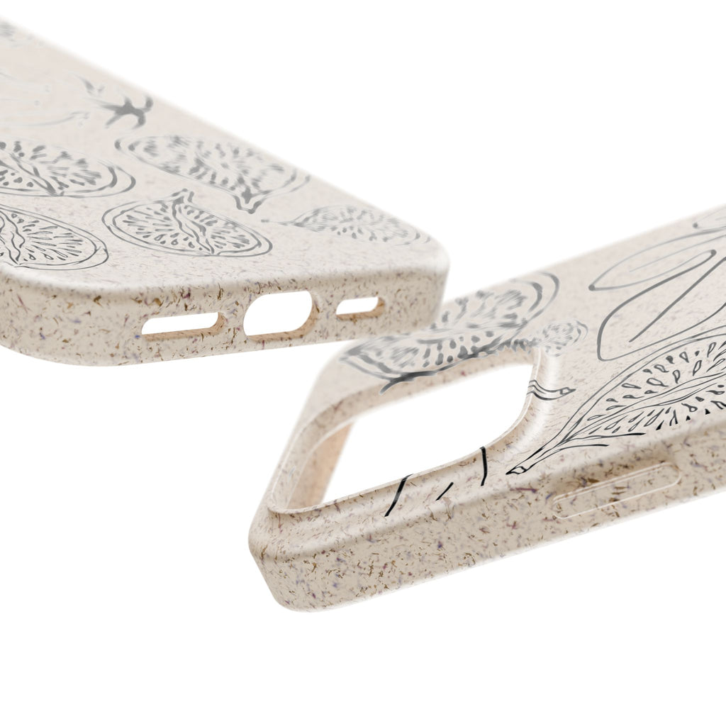 Eco-Friendly Zero Waste Biodegradable Phone Case - Fig & Leaf Pattern