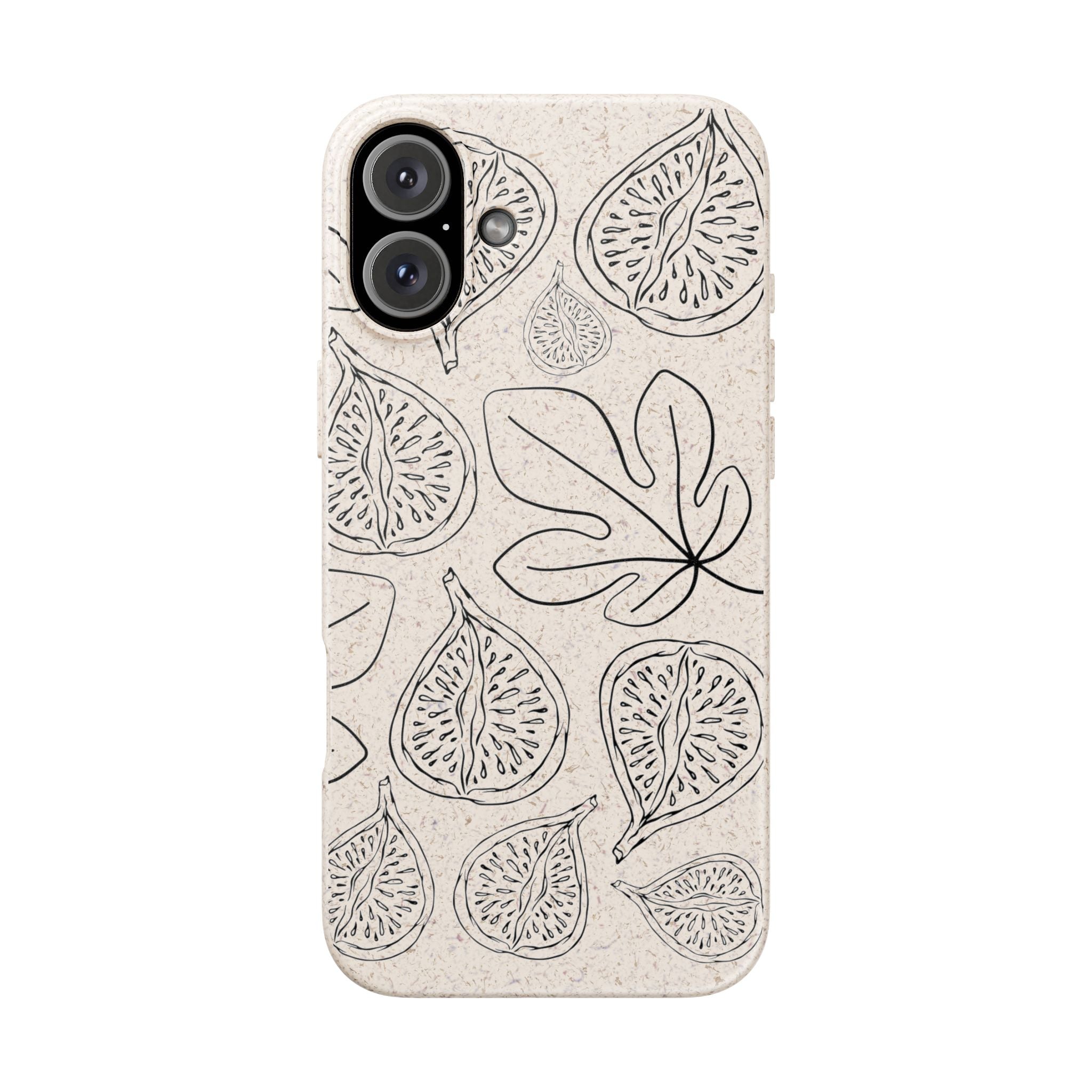 Eco-Friendly Zero Waste Biodegradable Phone Case - Fig & Leaf Pattern
