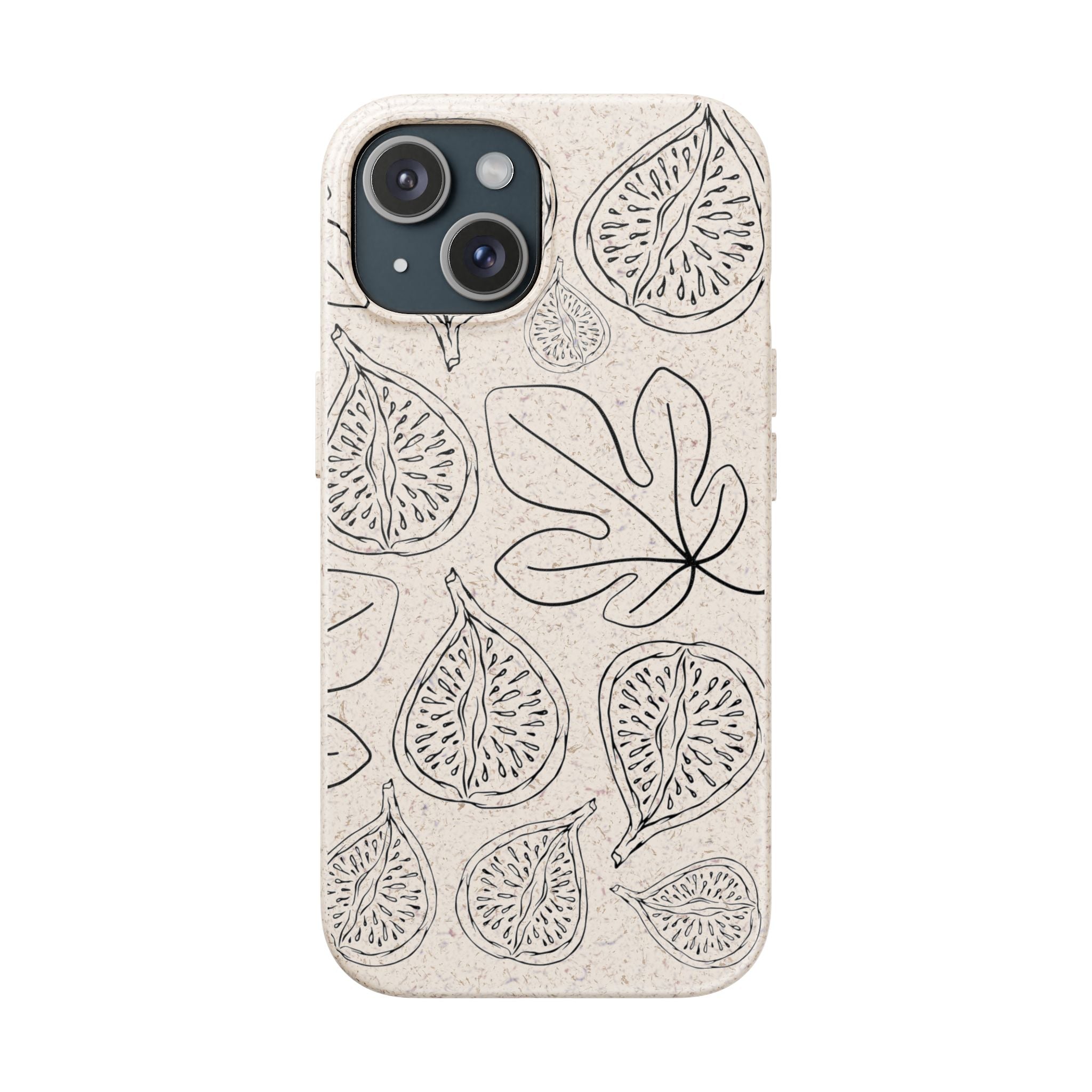 Eco-Friendly Zero Waste Biodegradable Phone Case - Fig & Leaf Pattern