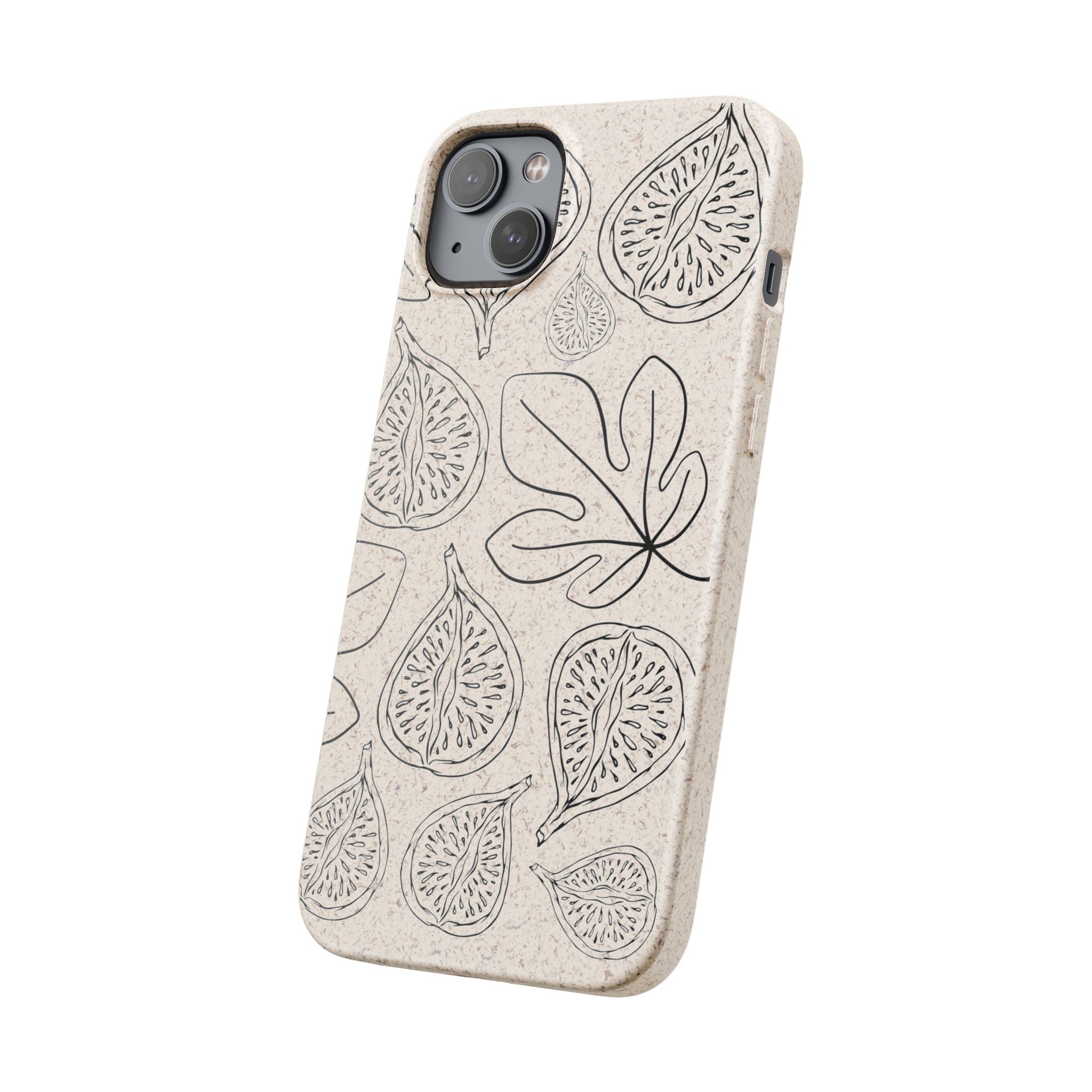 Eco-Friendly Zero Waste Biodegradable Phone Case - Fig & Leaf Pattern