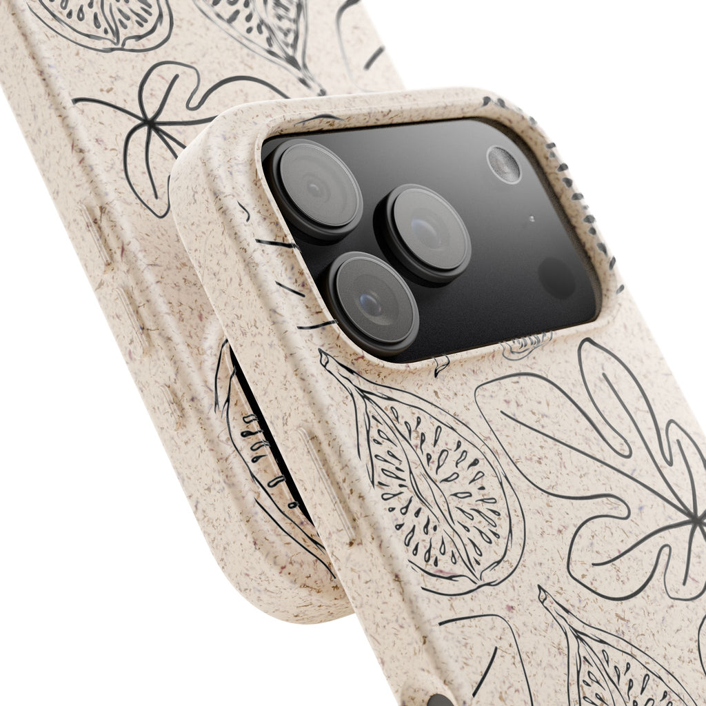Eco-Friendly Zero Waste Biodegradable Phone Case - Fig & Leaf Pattern