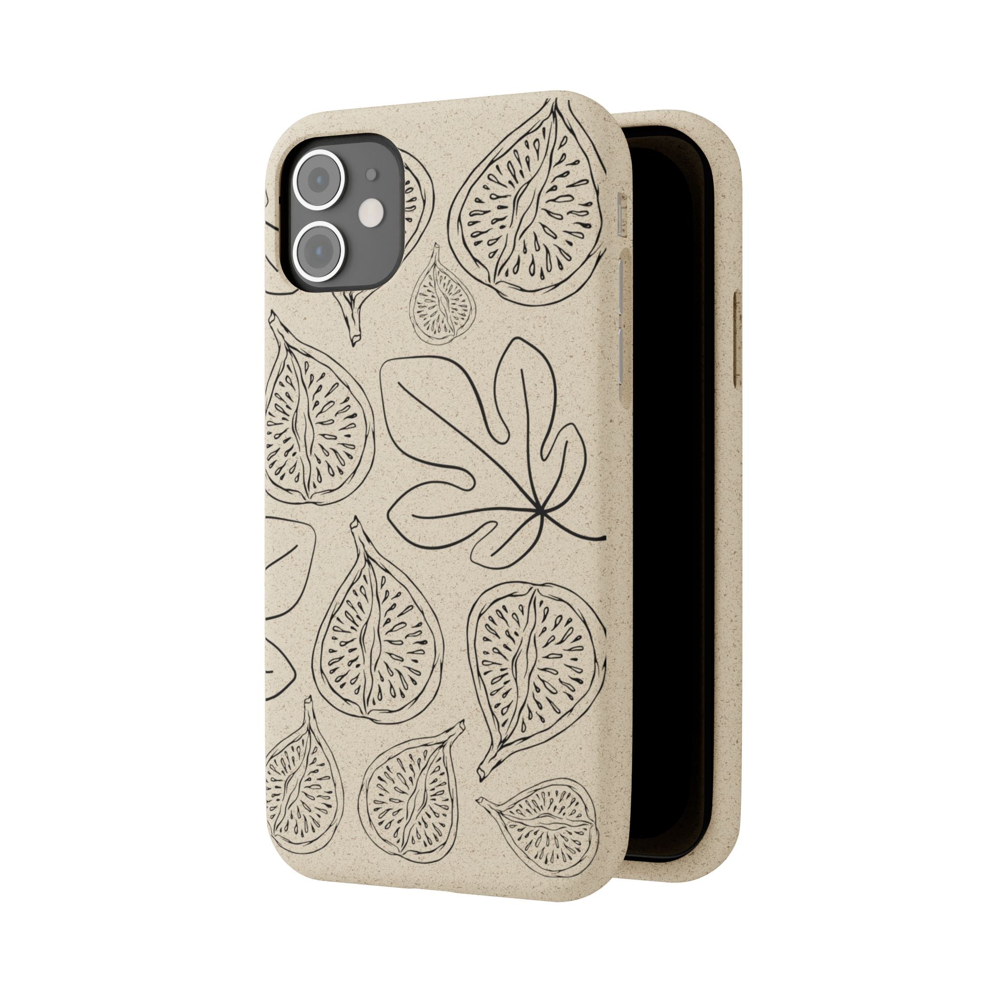 Eco-Friendly Zero Waste Biodegradable Phone Case - Fig & Leaf Pattern
