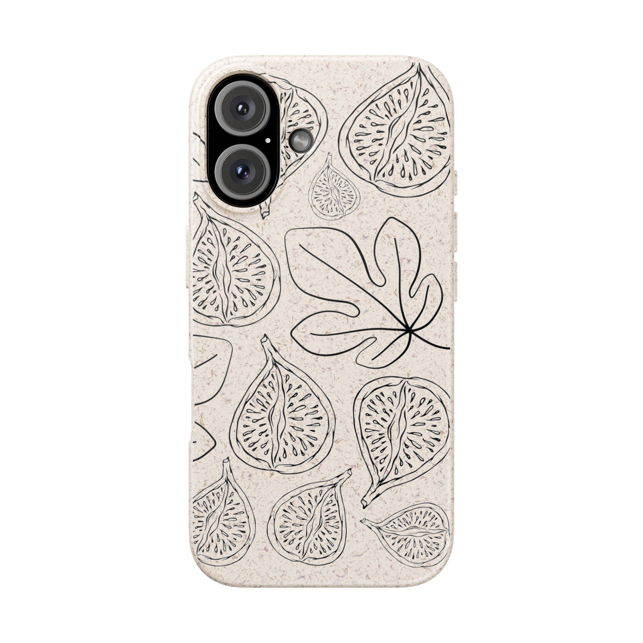 Eco-Friendly Zero Waste Biodegradable Phone Case - Fig & Leaf Pattern