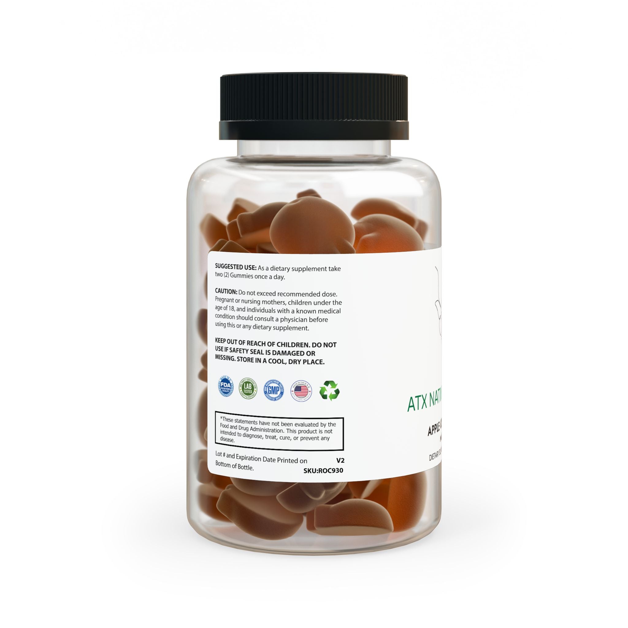 Vegan Apple Cider Vinegar Gummies (60 Gummies)