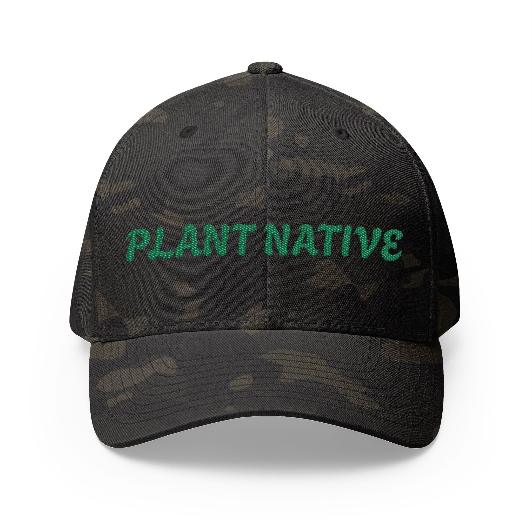"PLANT NATIVE" Closed-Back Structured Cap (Embroidery)