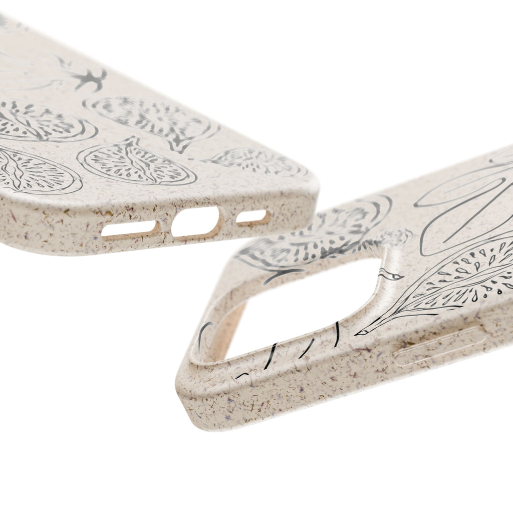 Eco-Friendly Zero Waste Biodegradable Phone Case - Fig & Leaf Pattern