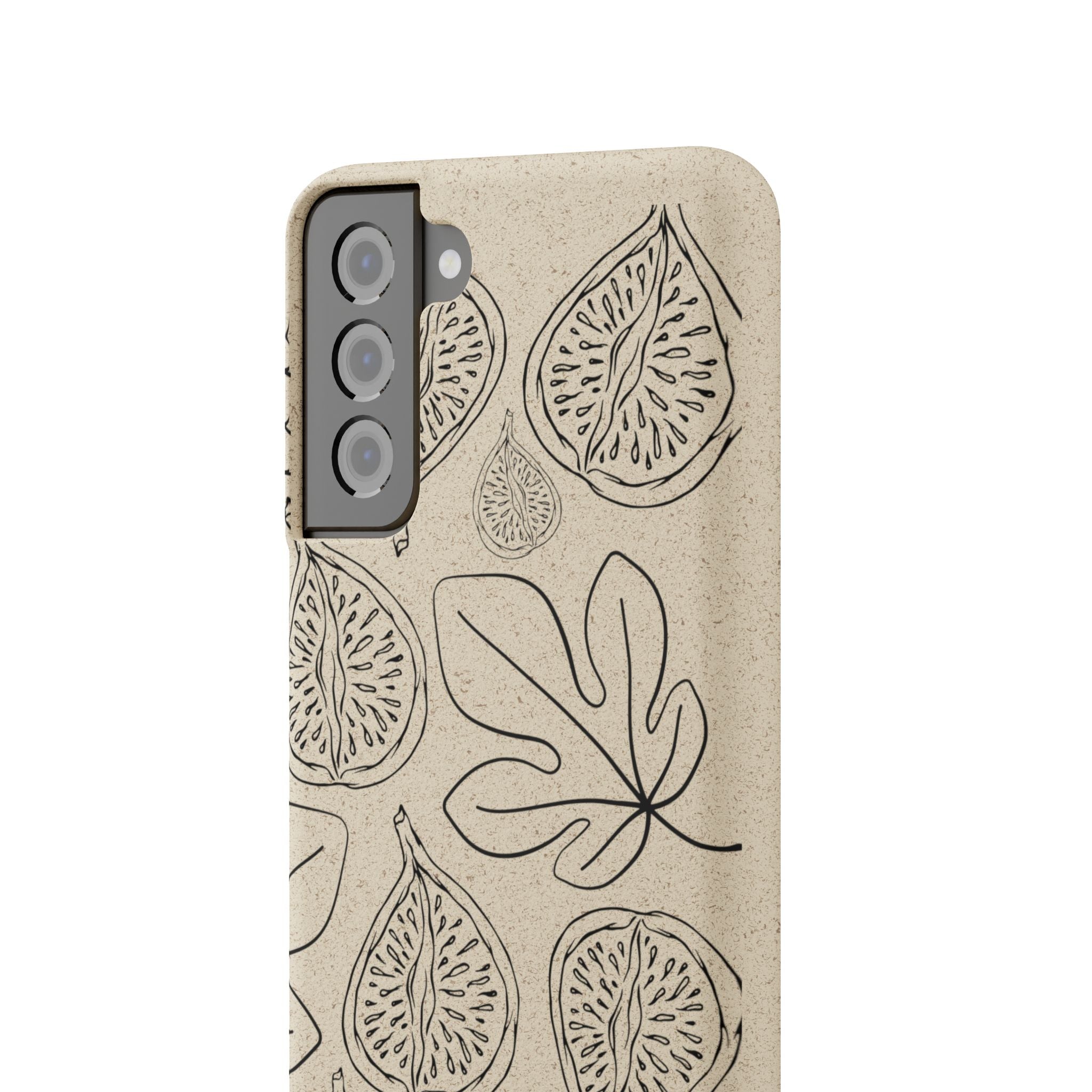 Eco-Friendly Zero Waste Biodegradable Phone Case - Fig & Leaf Pattern