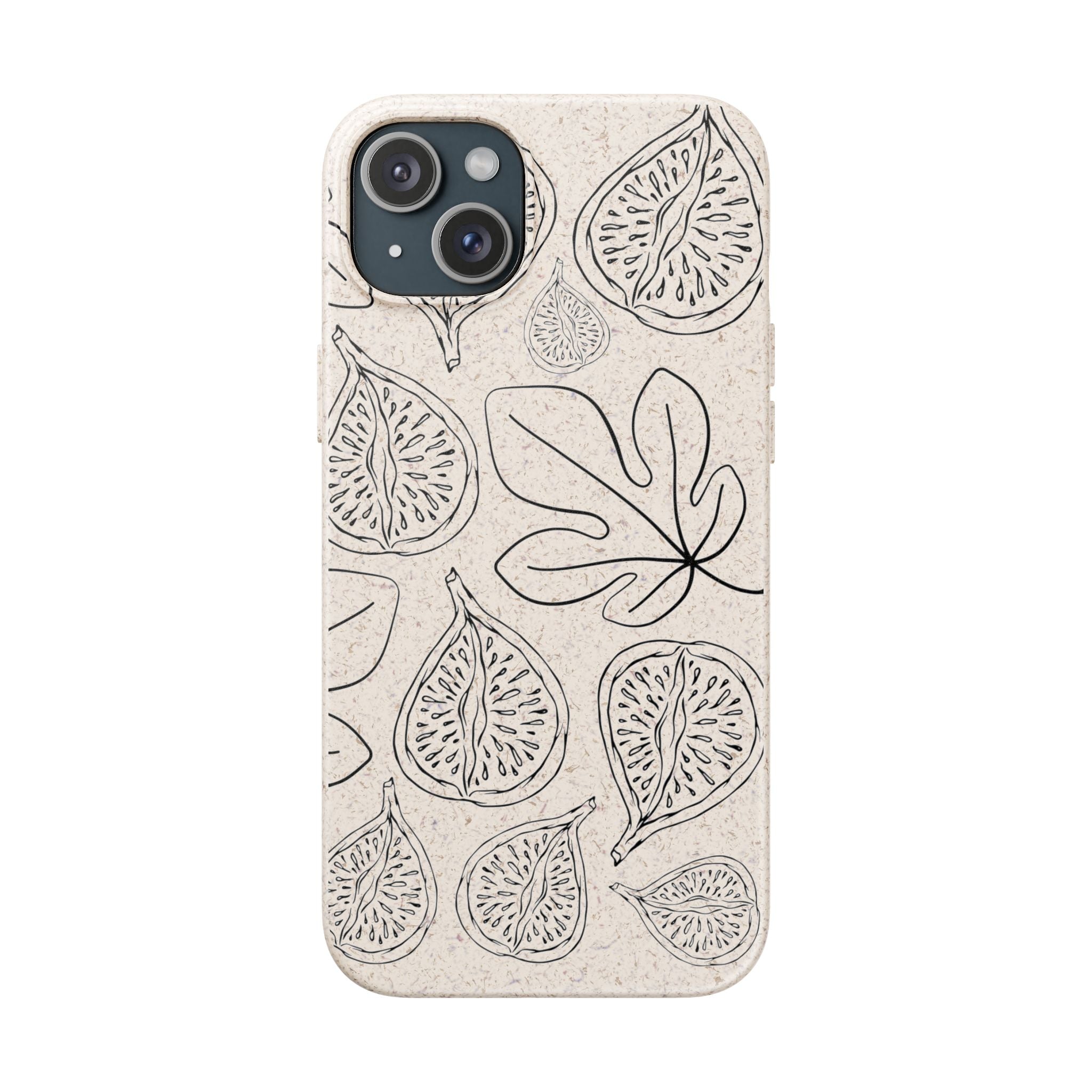 Eco-Friendly Zero Waste Biodegradable Phone Case - Fig & Leaf Pattern