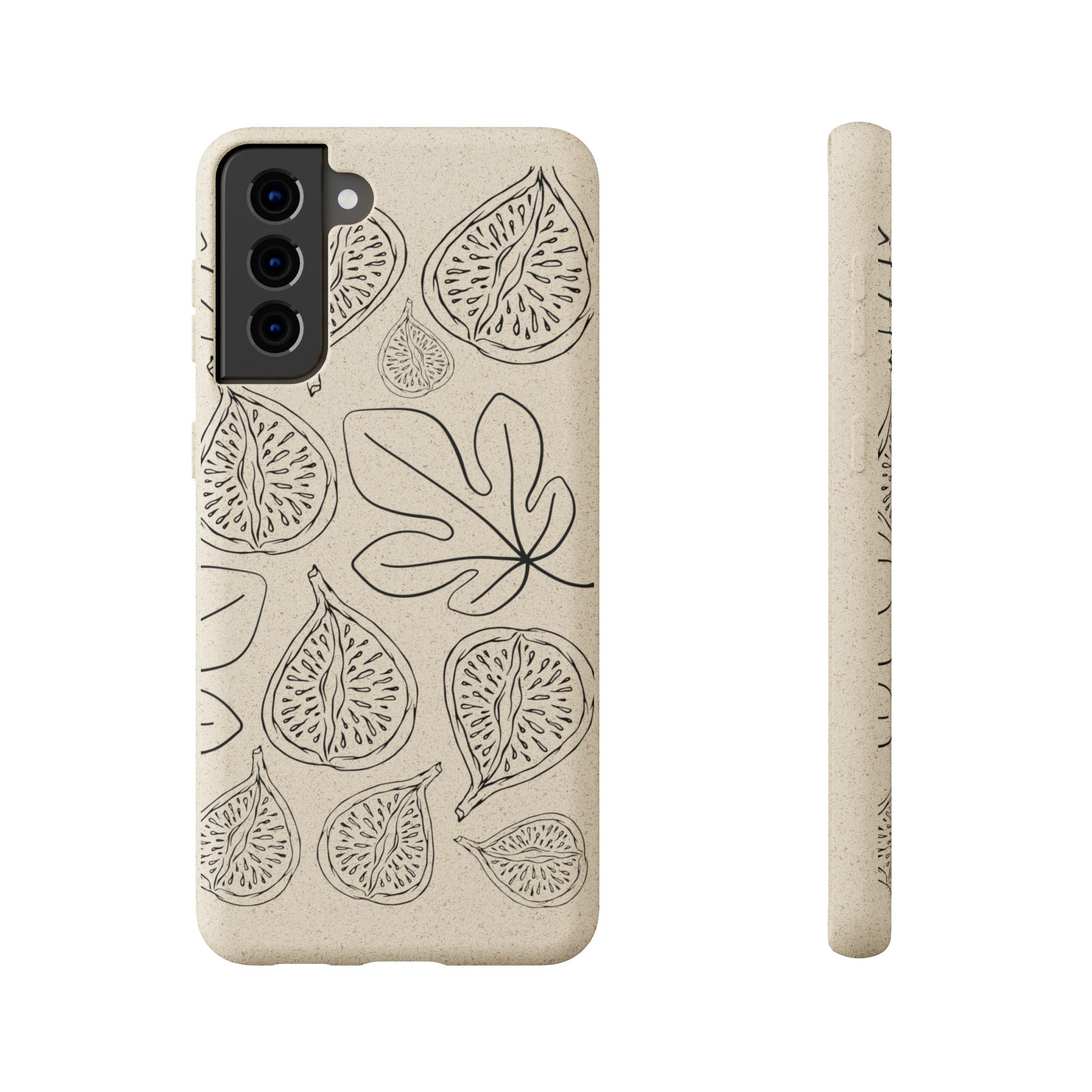 Eco-Friendly Zero Waste Biodegradable Phone Case - Fig & Leaf Pattern