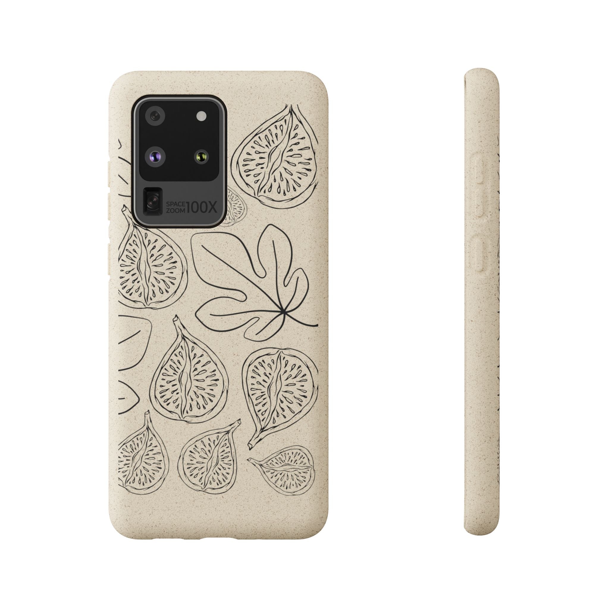 Eco-Friendly Zero Waste Biodegradable Phone Case - Fig & Leaf Pattern
