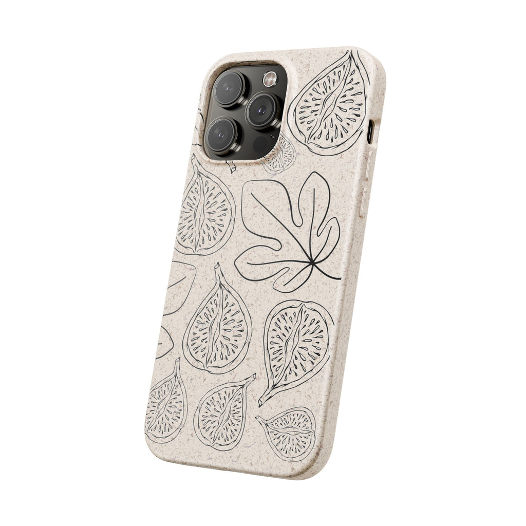 Eco-Friendly Zero Waste Biodegradable Phone Case - Fig & Leaf Pattern