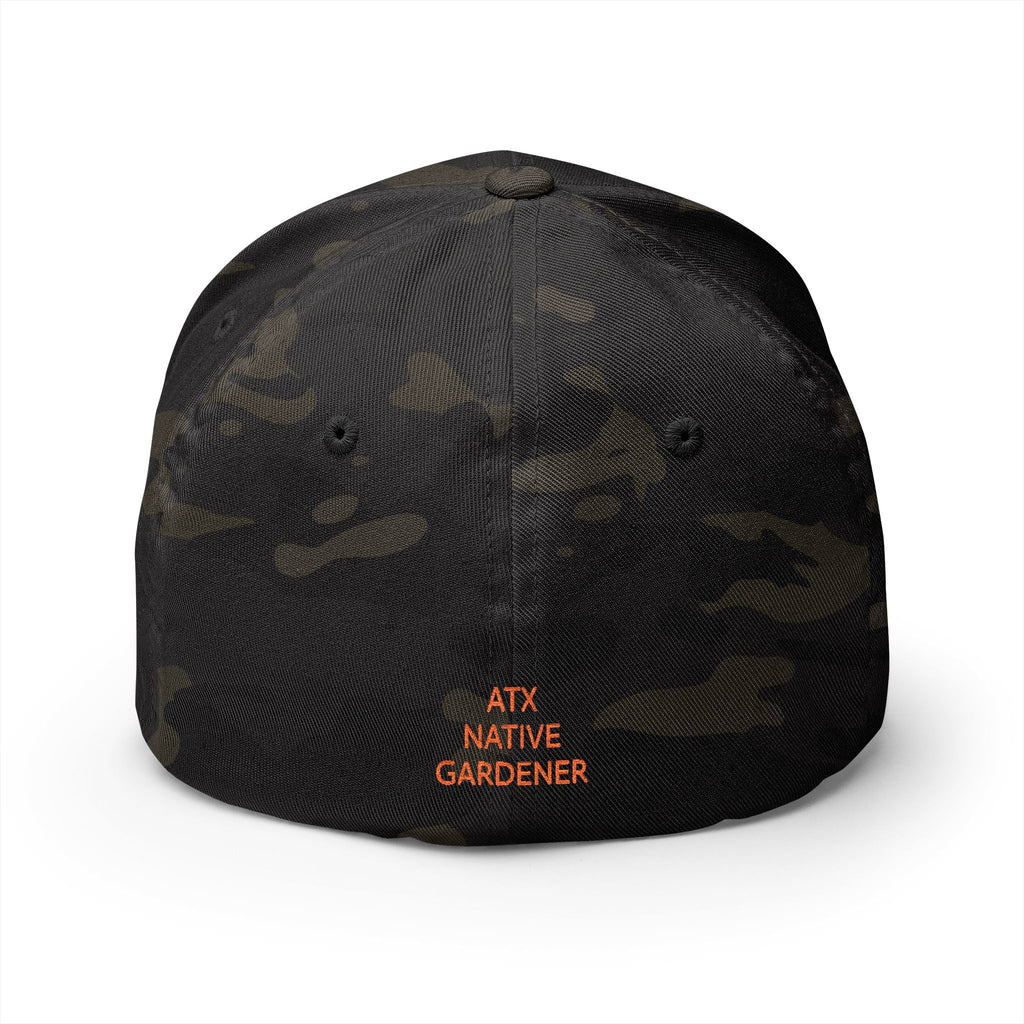 "KEEP AUSTIN PLANTING NATIVE"  Camo Closed-Back Structured Cap (Embroidery)