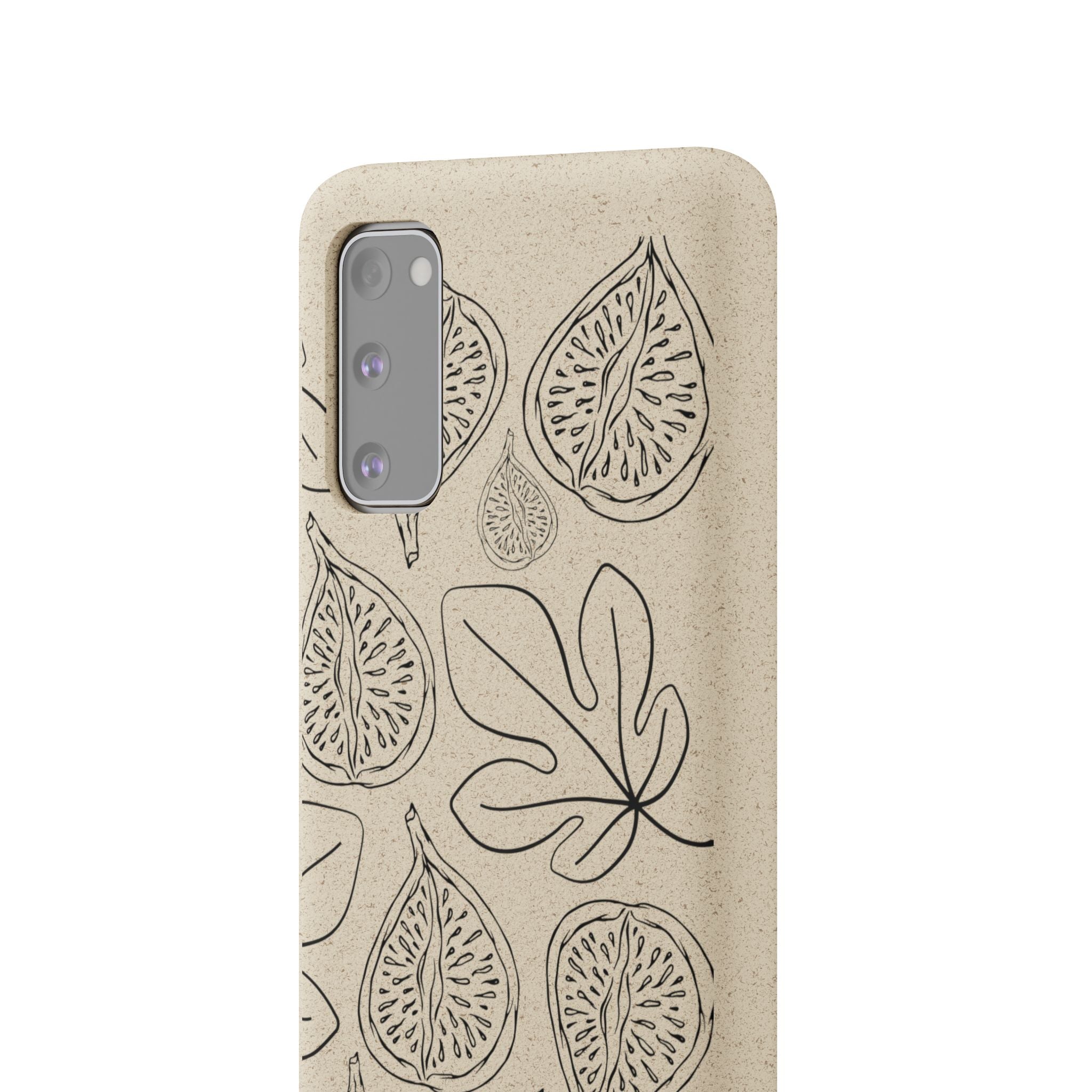 Eco-Friendly Zero Waste Biodegradable Phone Case - Fig & Leaf Pattern