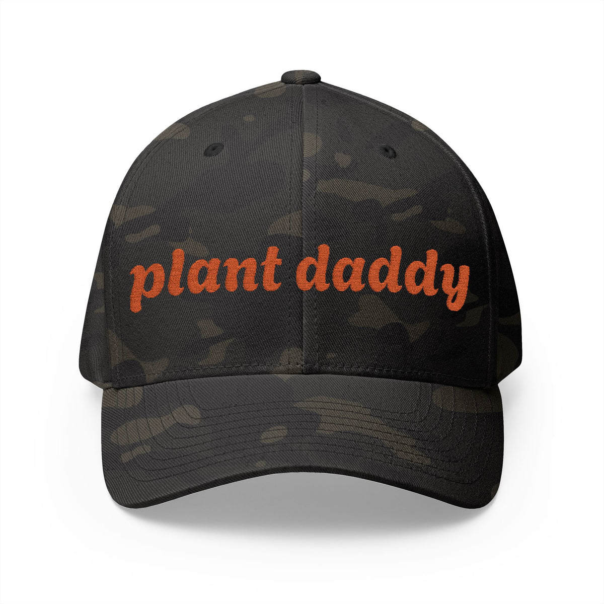 "Plant Daddy"  Camo Closed-Back Structured Cap (Embroidery)