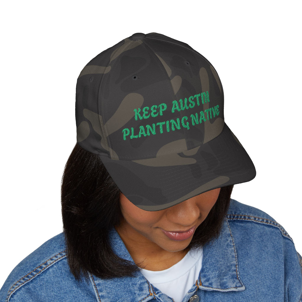 "KEEP AUSTIN PLANTING NATIVE" Closed-Back Structured Cap (Embroidery)
