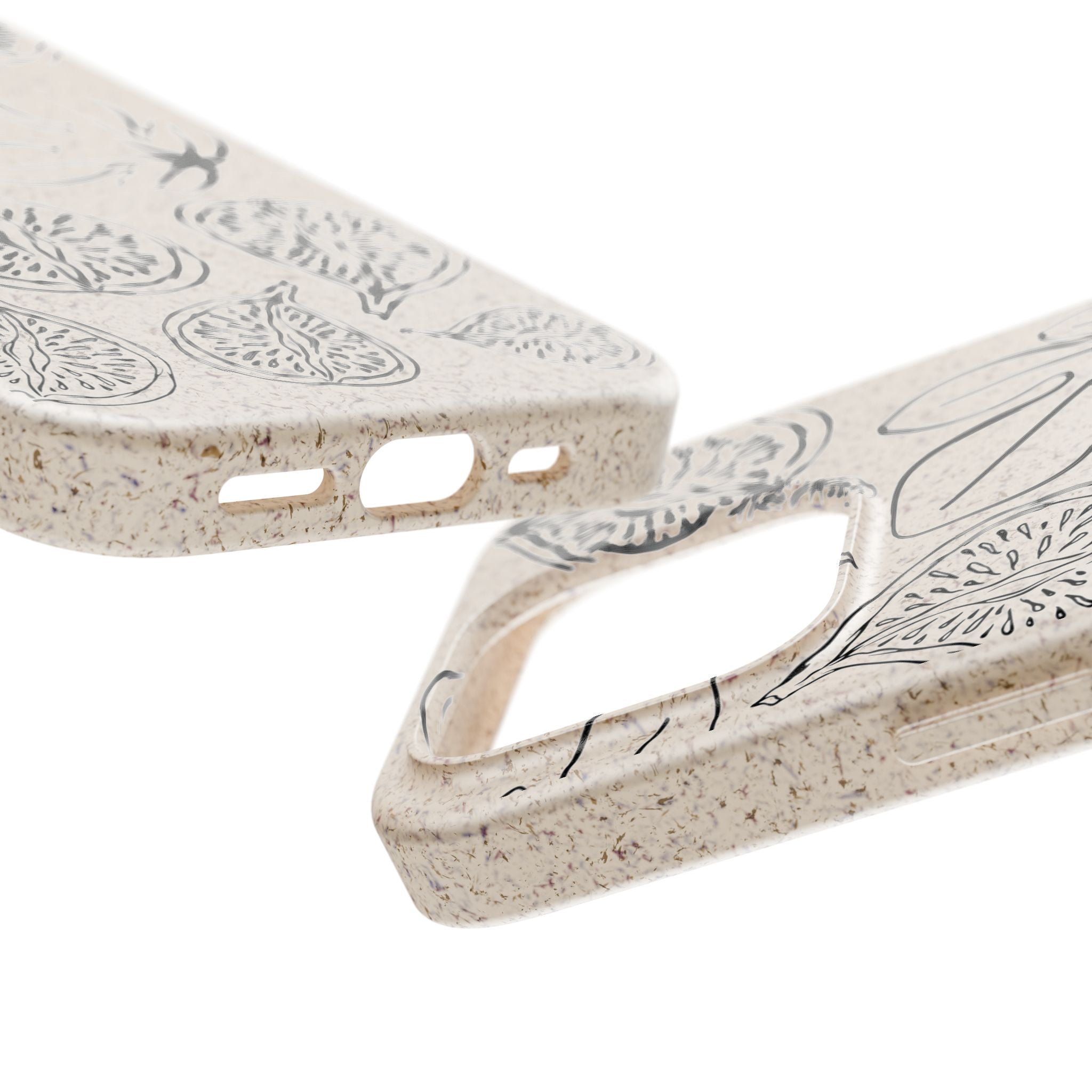 Eco-Friendly Zero Waste Biodegradable Phone Case - Fig & Leaf Pattern