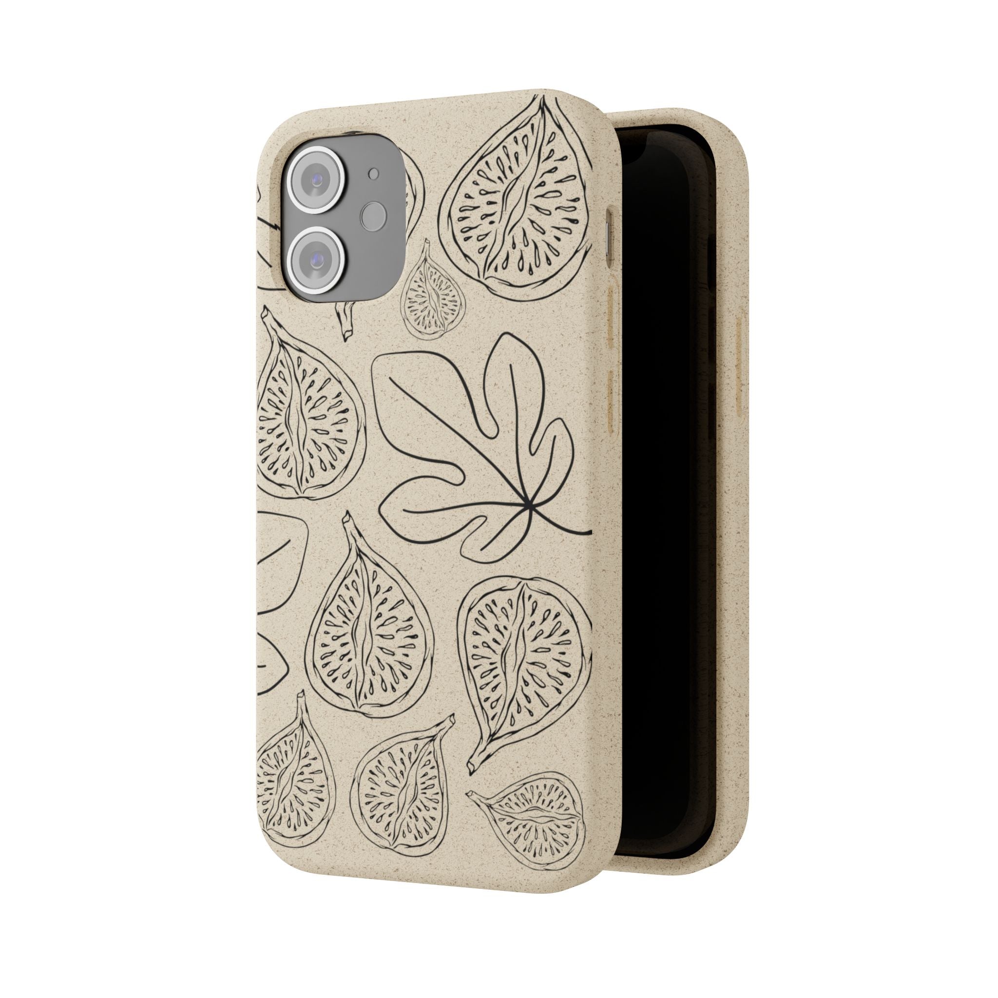 Eco-Friendly Zero Waste Biodegradable Phone Case - Fig & Leaf Pattern