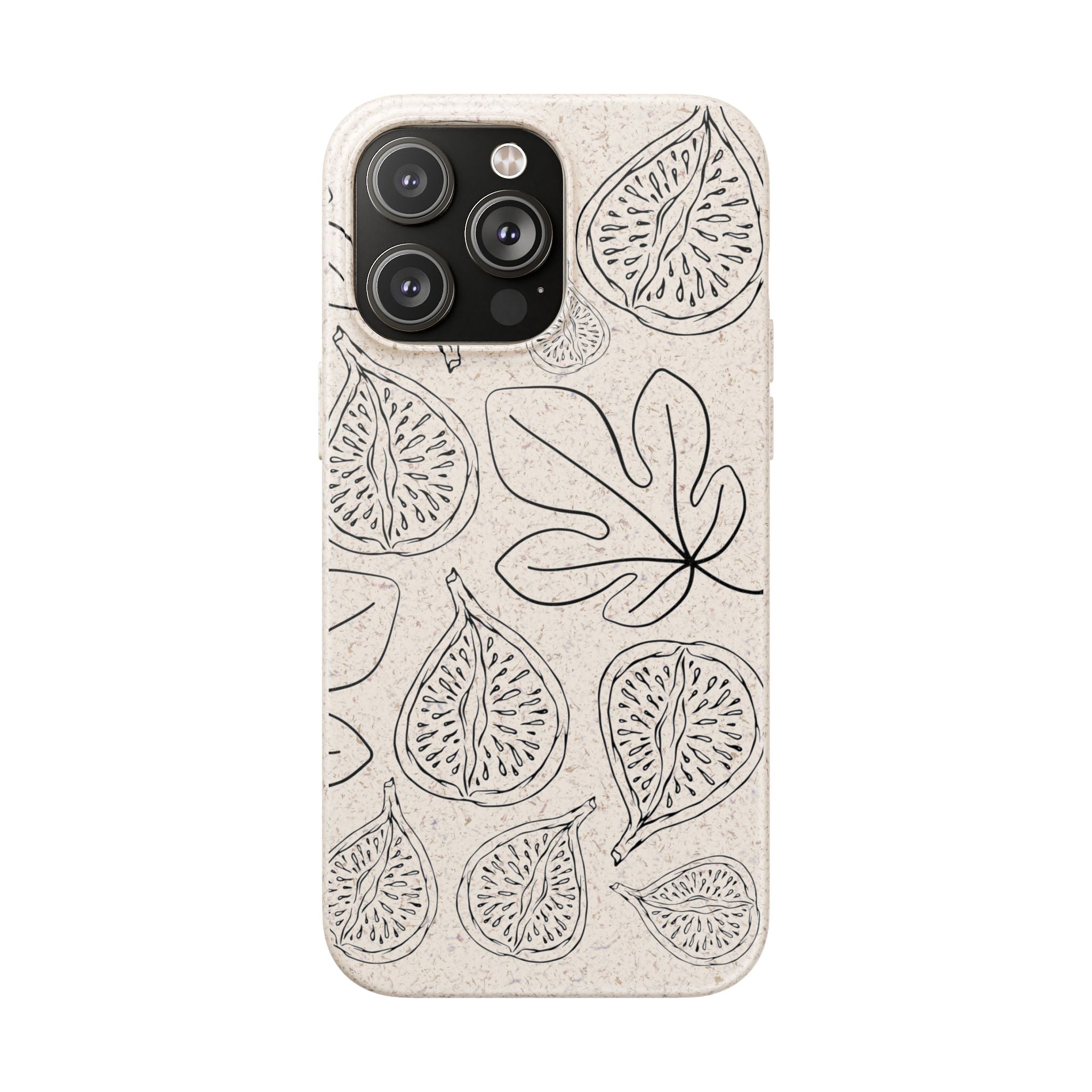 Eco-Friendly Zero Waste Biodegradable Phone Case - Fig & Leaf Pattern