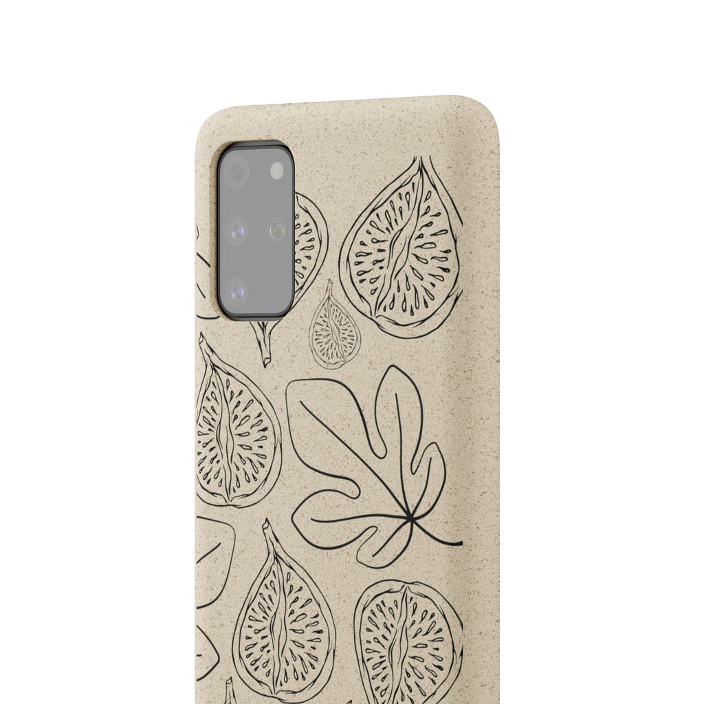 Eco-Friendly Zero Waste Biodegradable Phone Case - Fig & Leaf Pattern