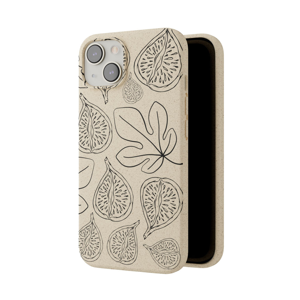 Eco-Friendly Zero Waste Biodegradable Phone Case - Fig & Leaf Pattern
