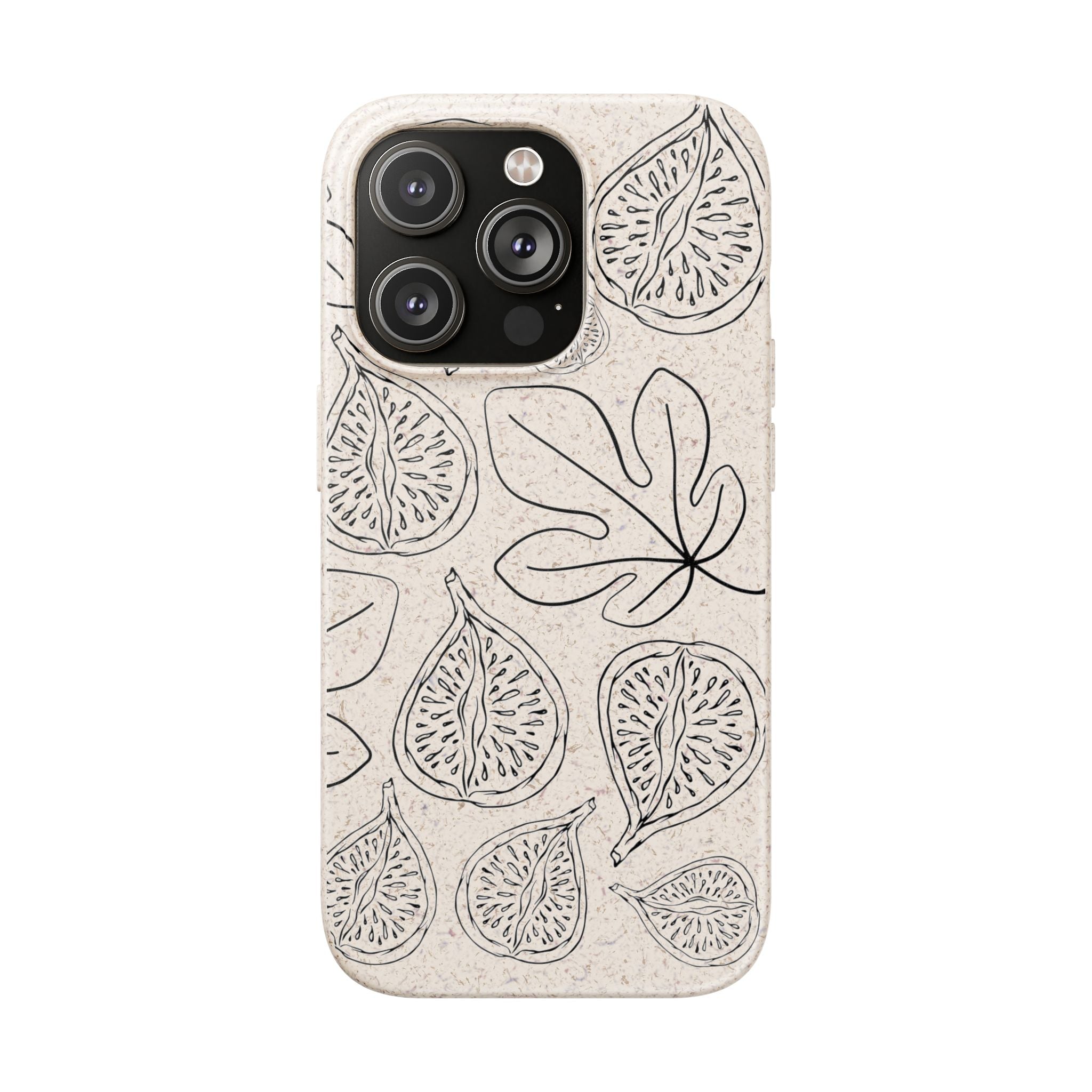 Eco-Friendly Zero Waste Biodegradable Phone Case - Fig & Leaf Pattern