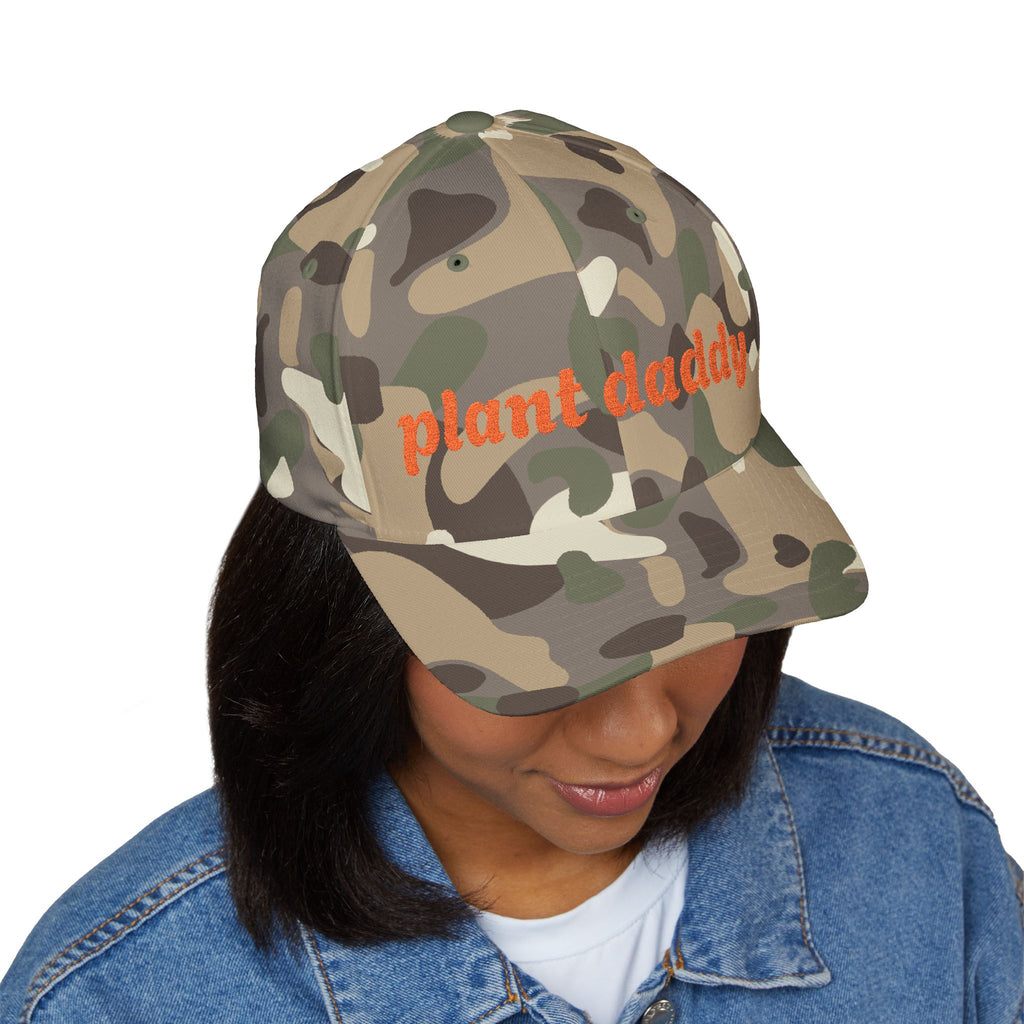 "Plant Daddy"  Camo Closed-Back Structured Cap (Embroidery)