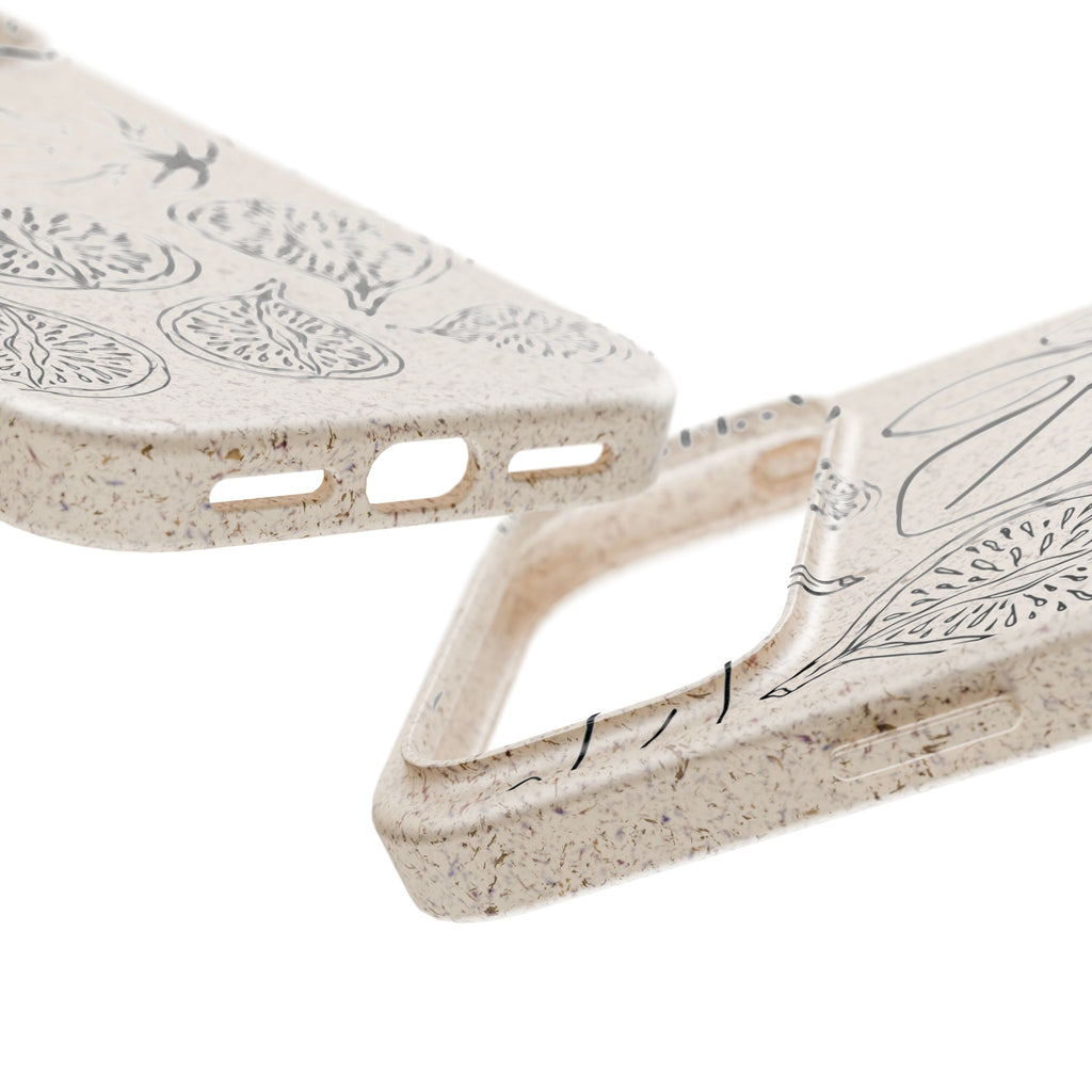 Eco-Friendly Zero Waste Biodegradable Phone Case - Fig & Leaf Pattern