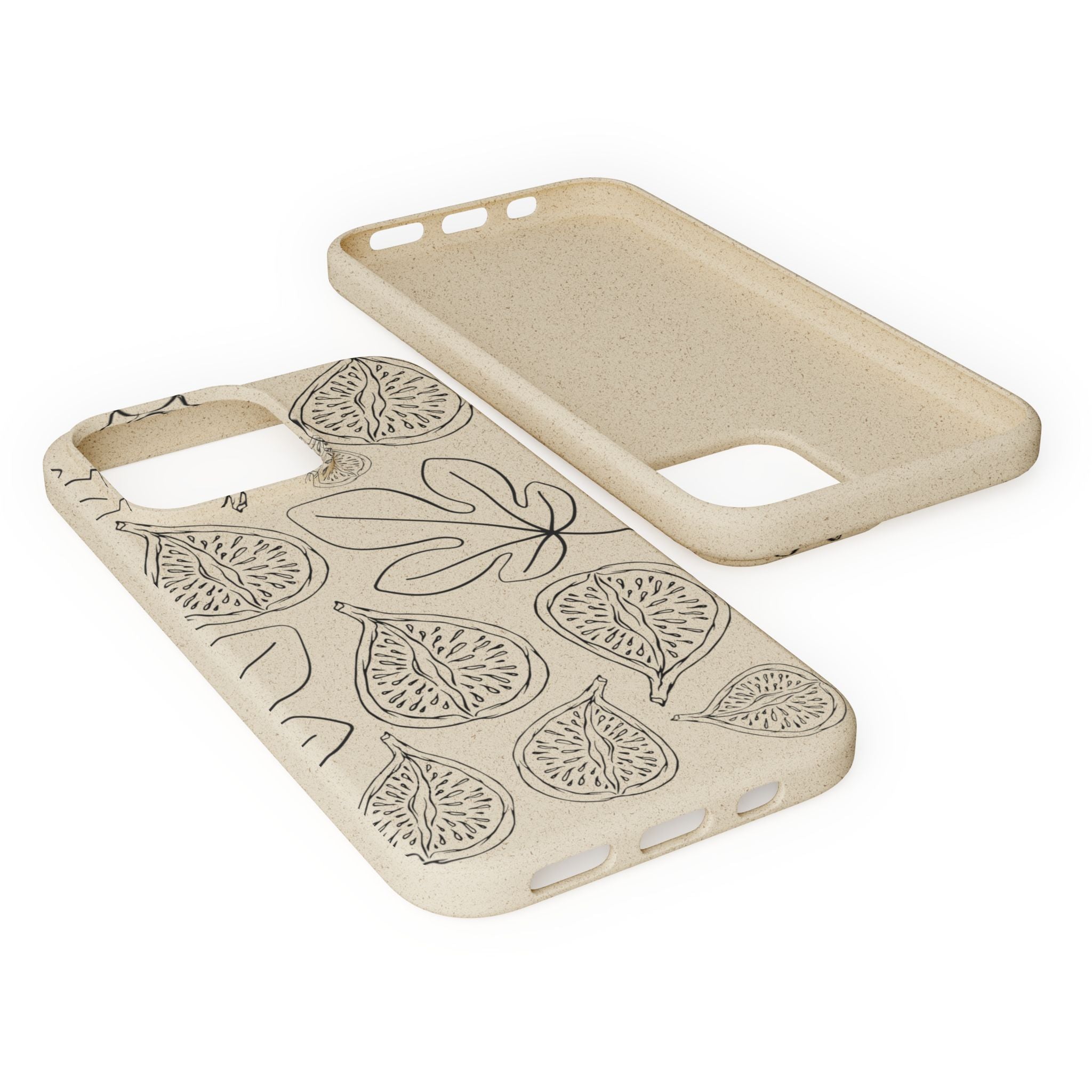 Eco-Friendly Zero Waste Biodegradable Phone Case - Fig & Leaf Pattern