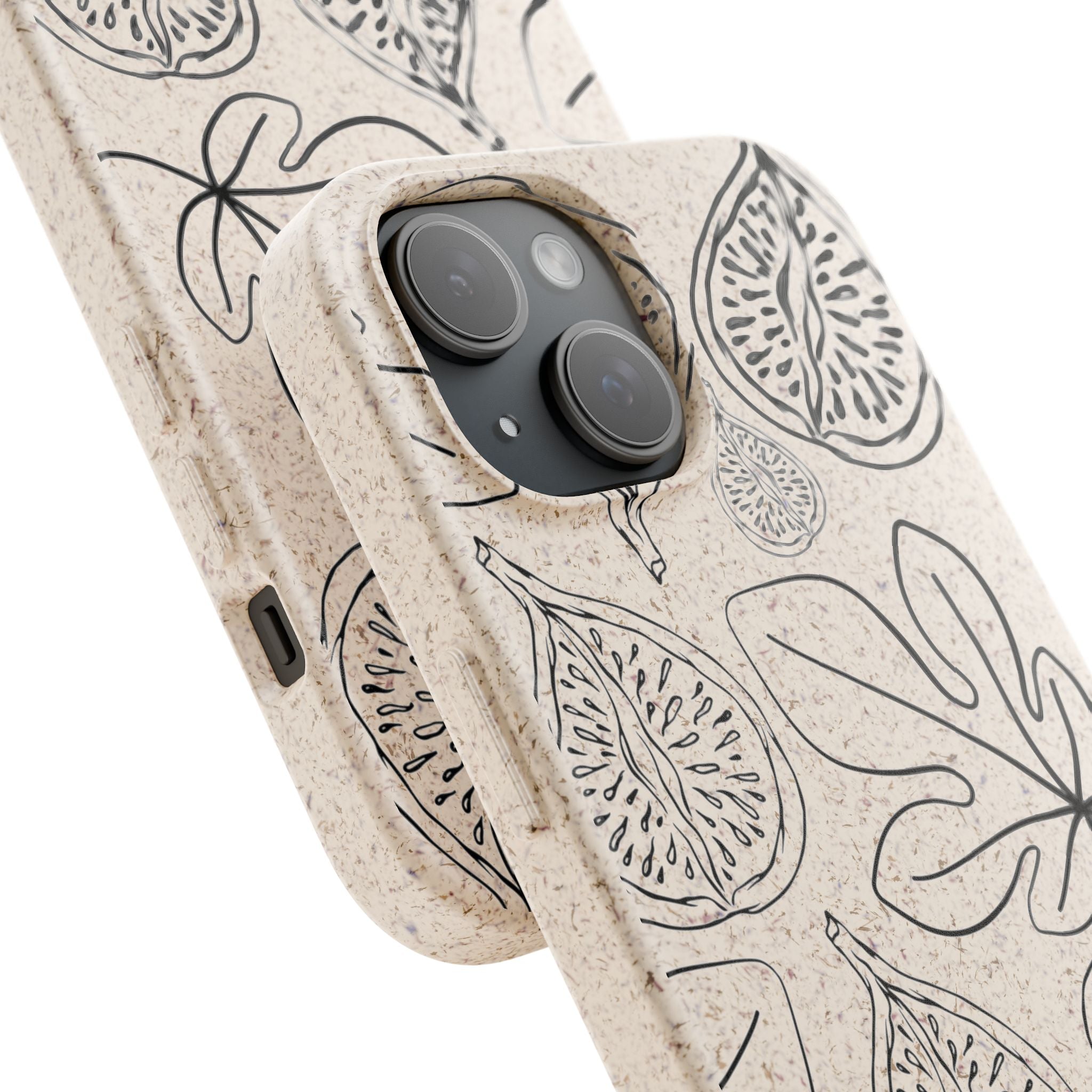 Eco-Friendly Zero Waste Biodegradable Phone Case - Fig & Leaf Pattern