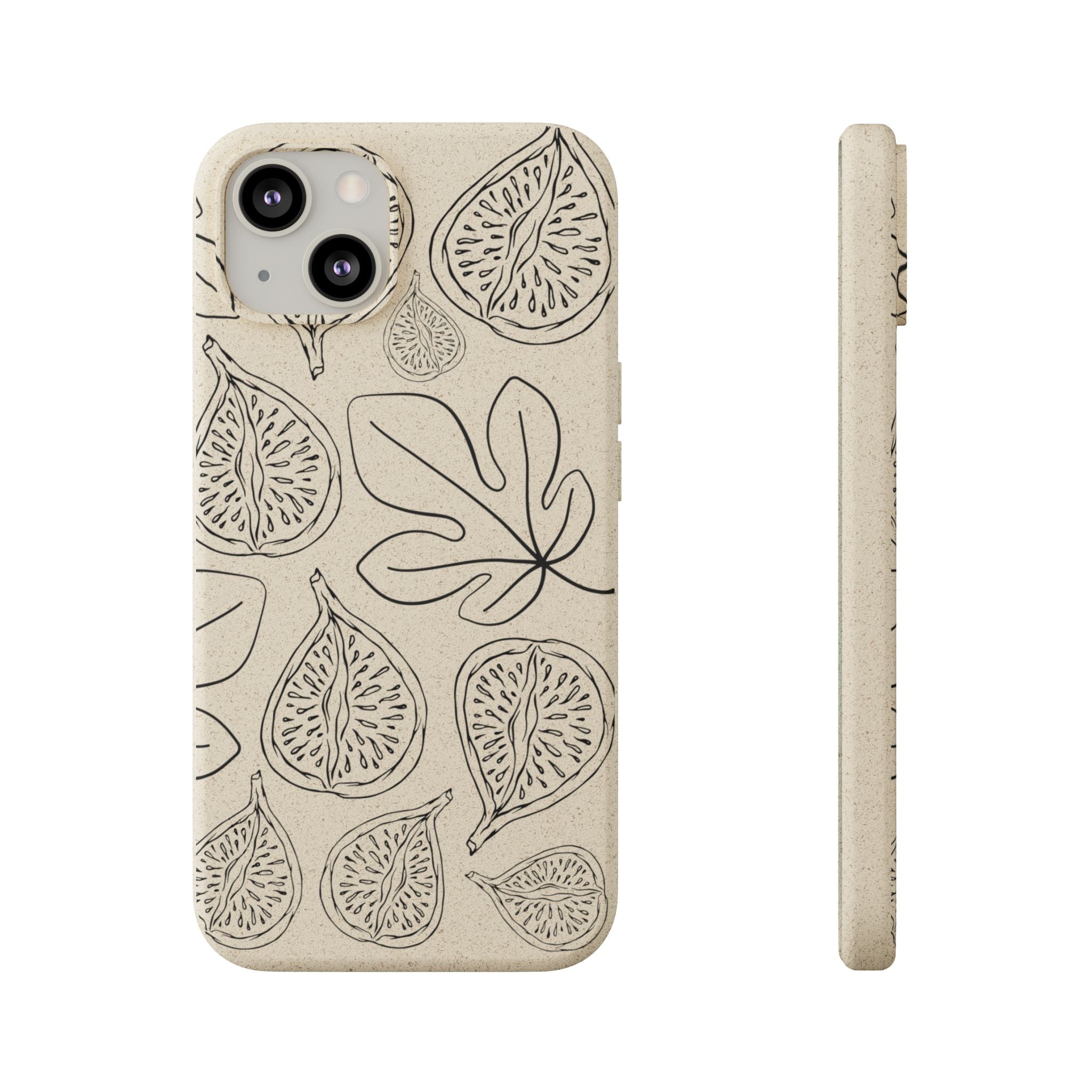 Eco-Friendly Zero Waste Biodegradable Phone Case - Fig & Leaf Pattern