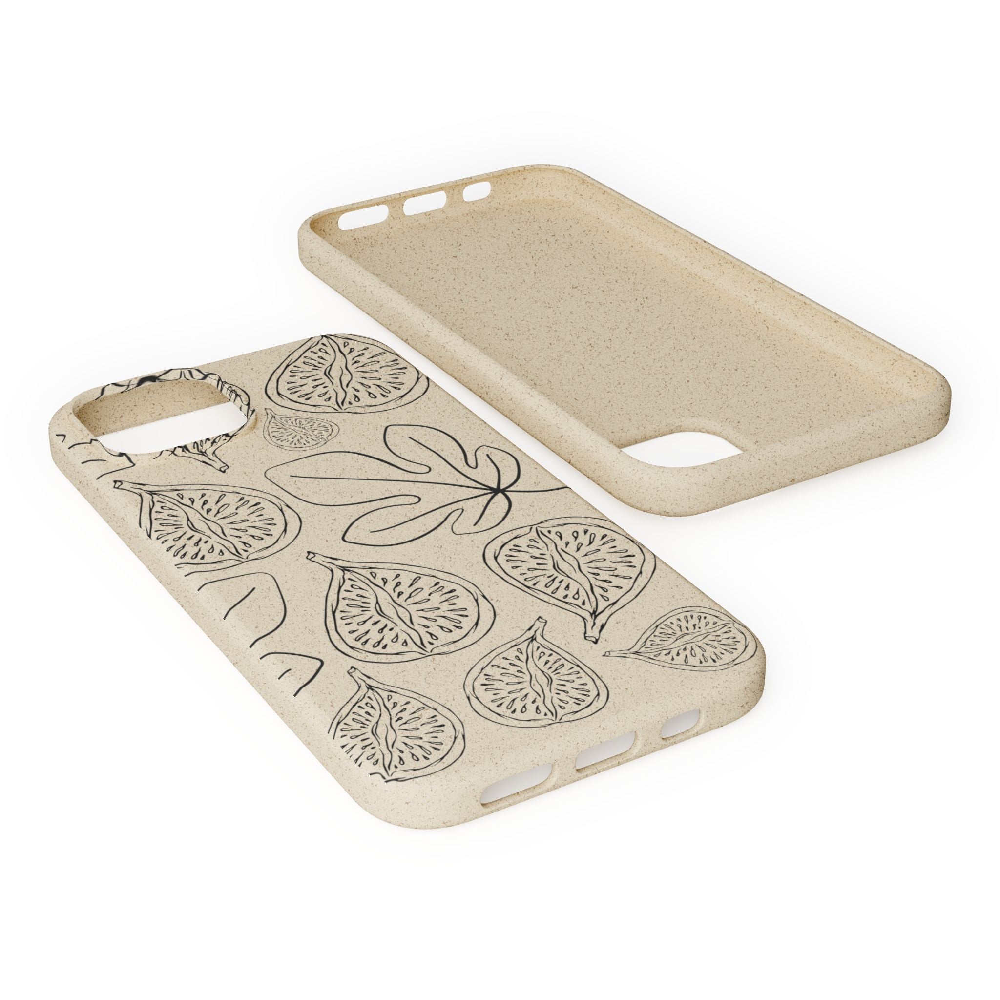 Eco-Friendly Zero Waste Biodegradable Phone Case - Fig & Leaf Pattern