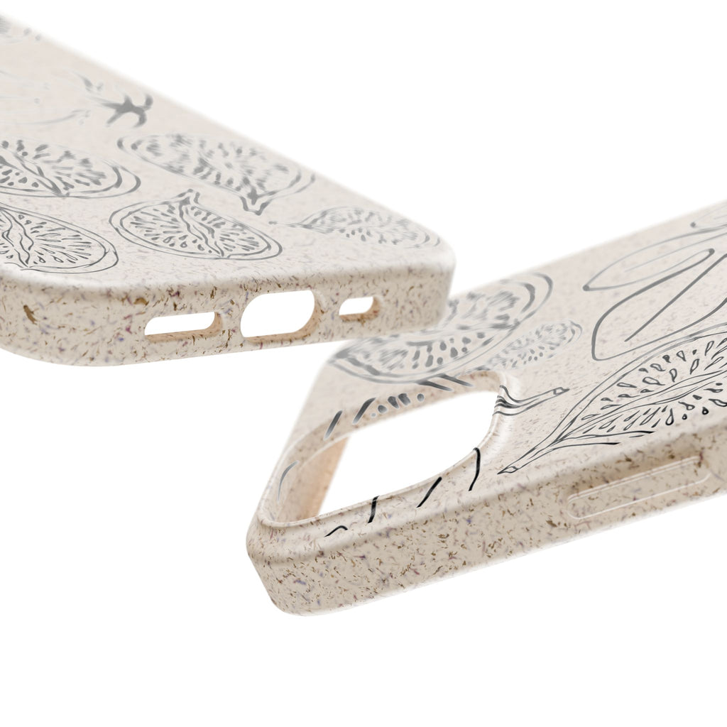 Eco-Friendly Zero Waste Biodegradable Phone Case - Fig & Leaf Pattern