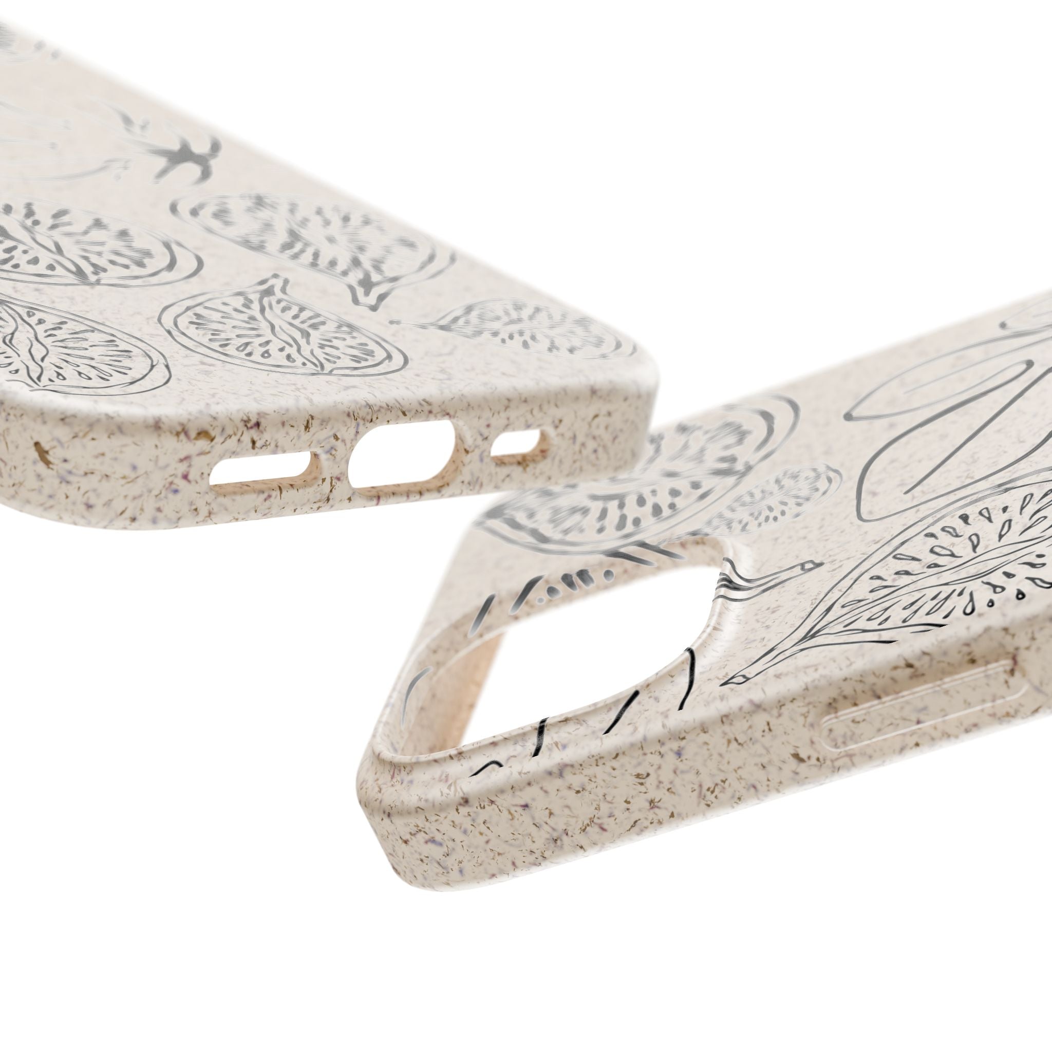 Eco-Friendly Zero Waste Biodegradable Phone Case - Fig & Leaf Pattern