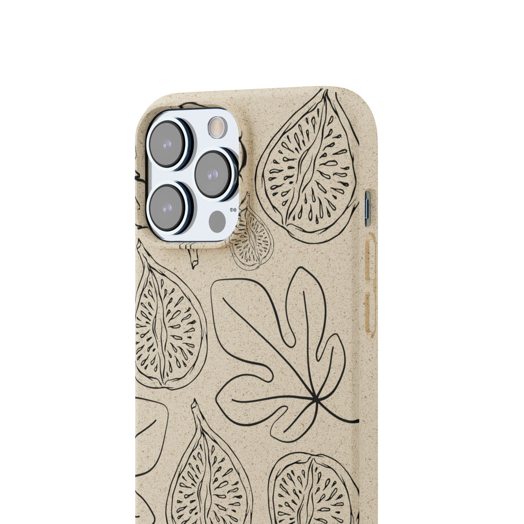 Eco-Friendly Zero Waste Biodegradable Phone Case - Fig & Leaf Pattern