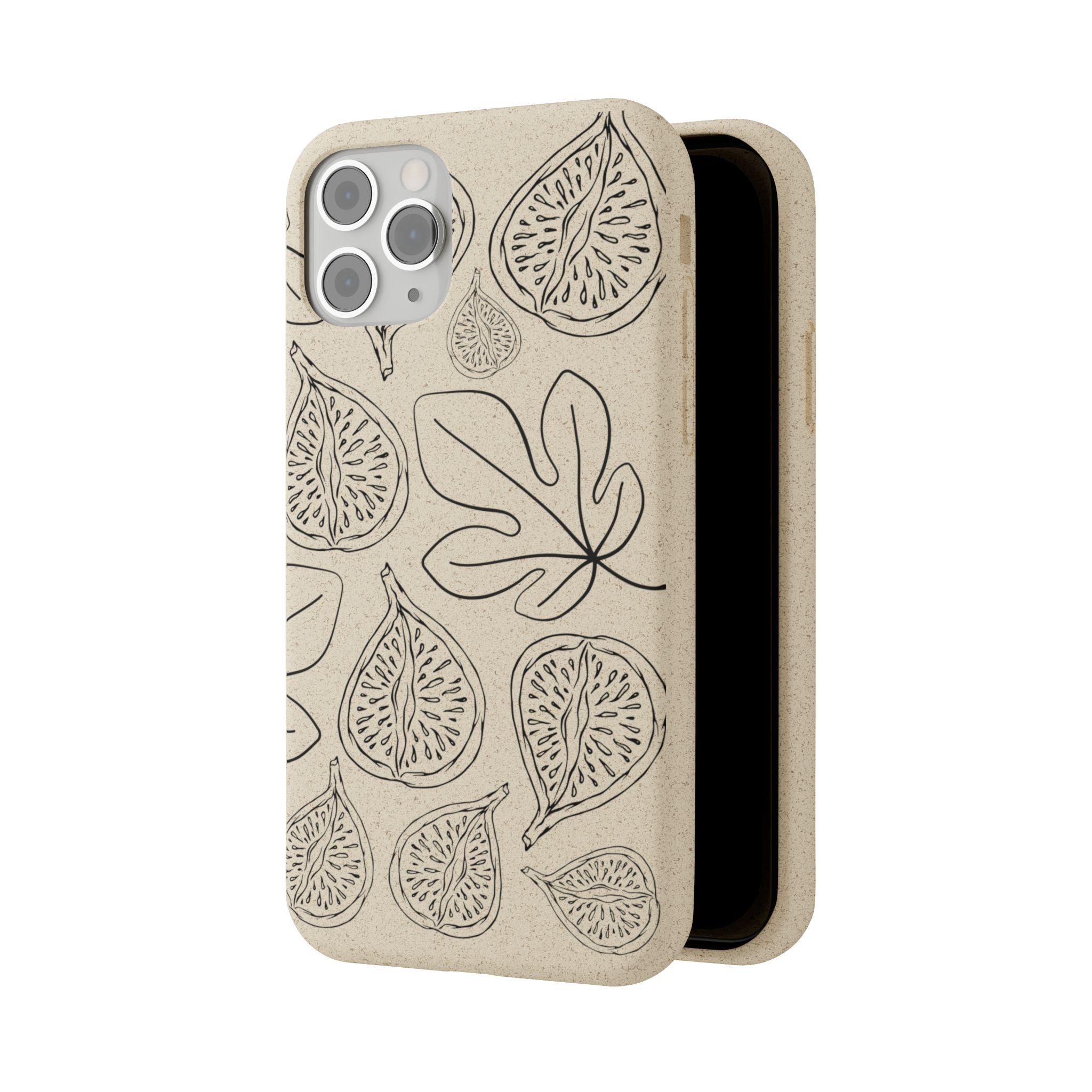 Eco-Friendly Zero Waste Biodegradable Phone Case - Fig & Leaf Pattern
