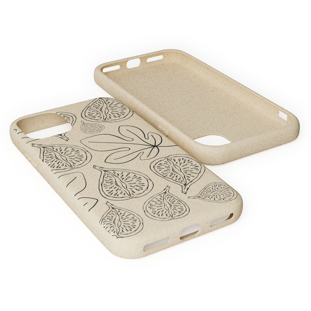 Eco-Friendly Zero Waste Biodegradable Phone Case - Fig & Leaf Pattern