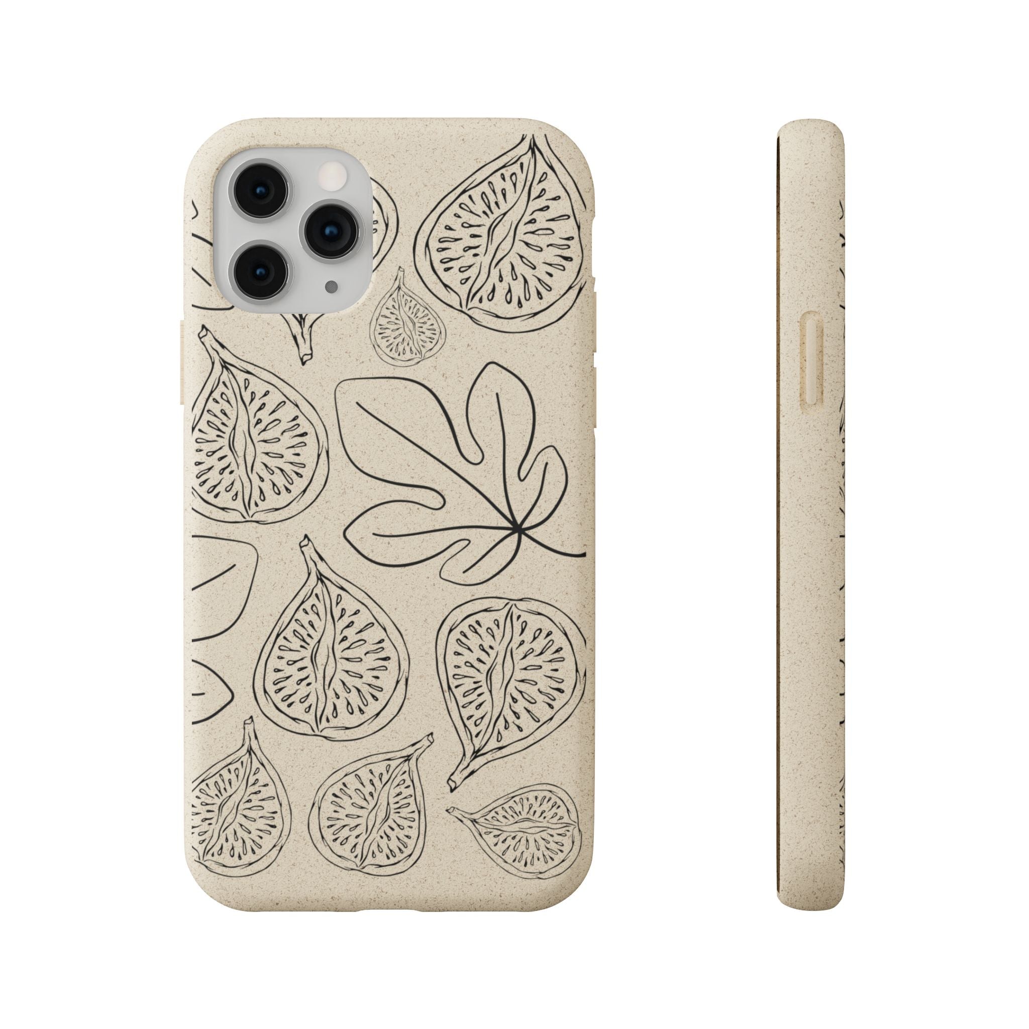 Eco-Friendly Zero Waste Biodegradable Phone Case - Fig & Leaf Pattern