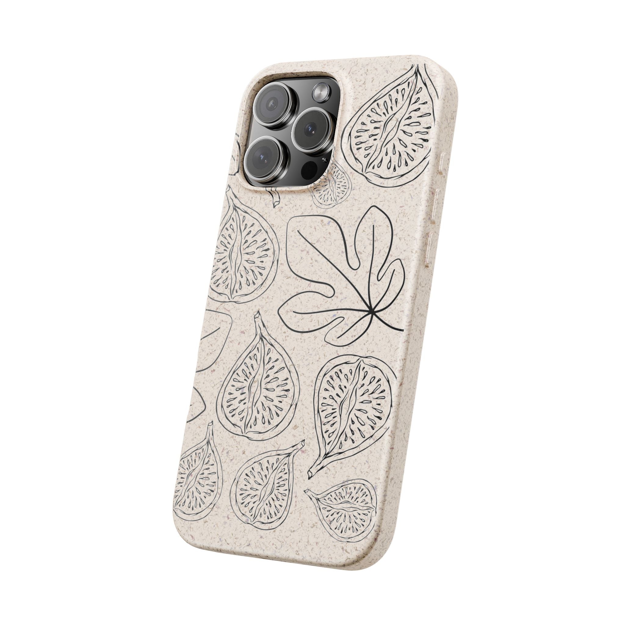 Eco-Friendly Zero Waste Biodegradable Phone Case - Fig & Leaf Pattern