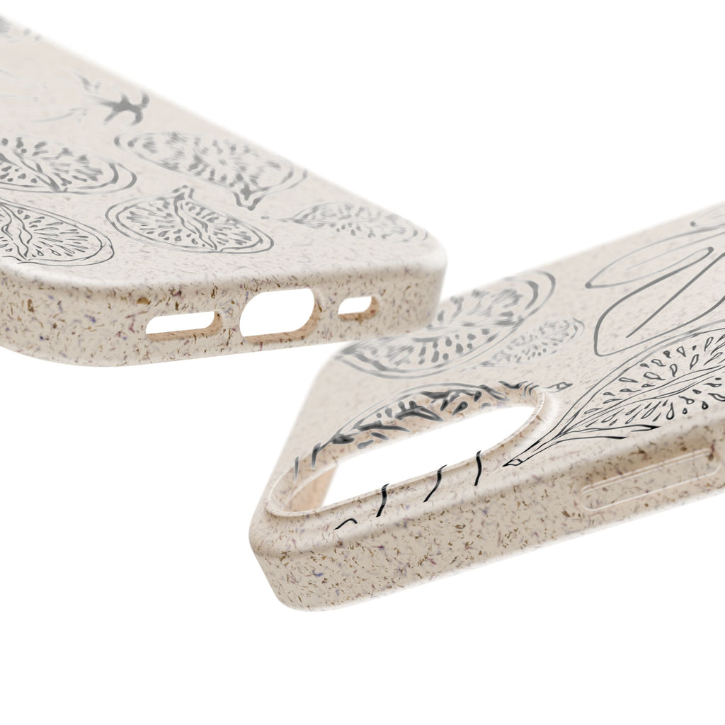 Eco-Friendly Zero Waste Biodegradable Phone Case - Fig & Leaf Pattern