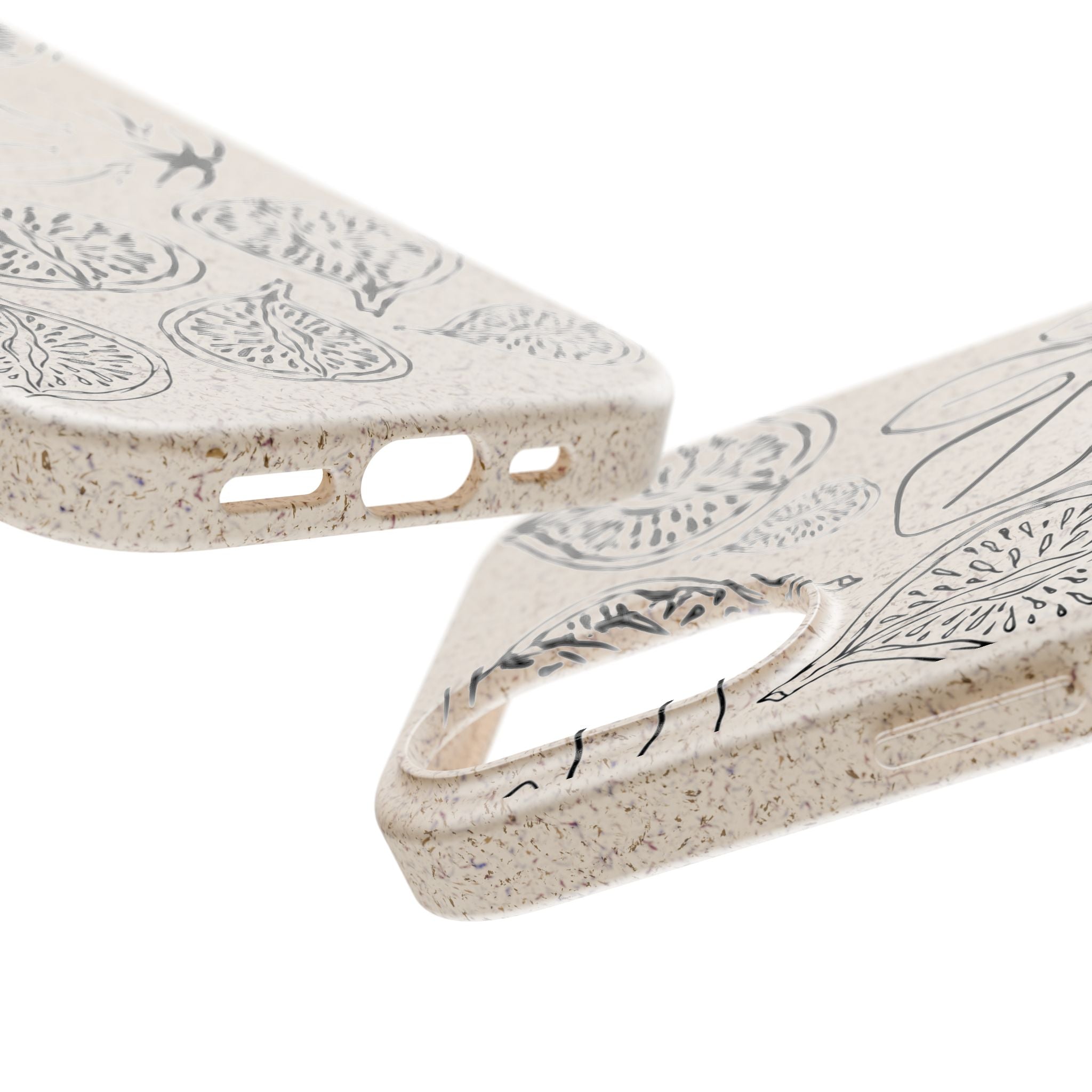 Eco-Friendly Zero Waste Biodegradable Phone Case - Fig & Leaf Pattern