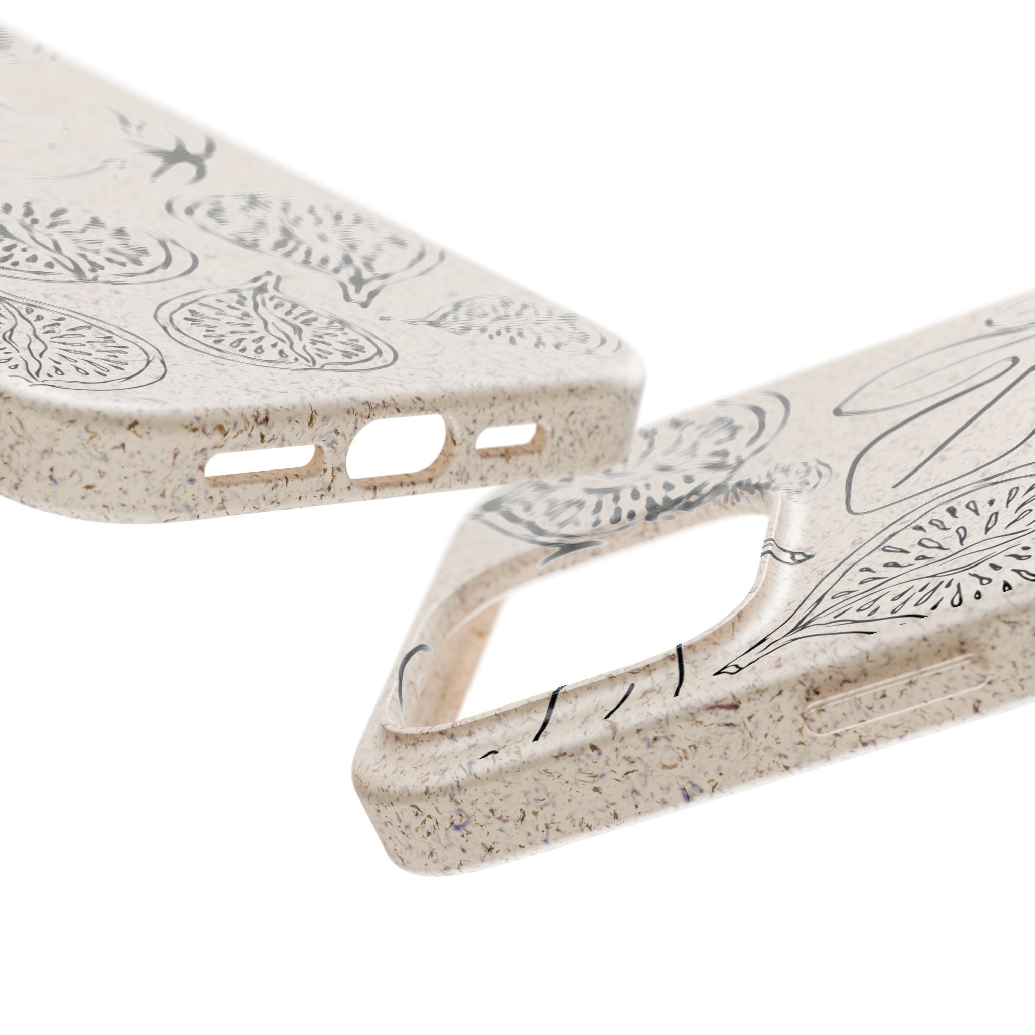 Eco-Friendly Zero Waste Biodegradable Phone Case - Fig & Leaf Pattern
