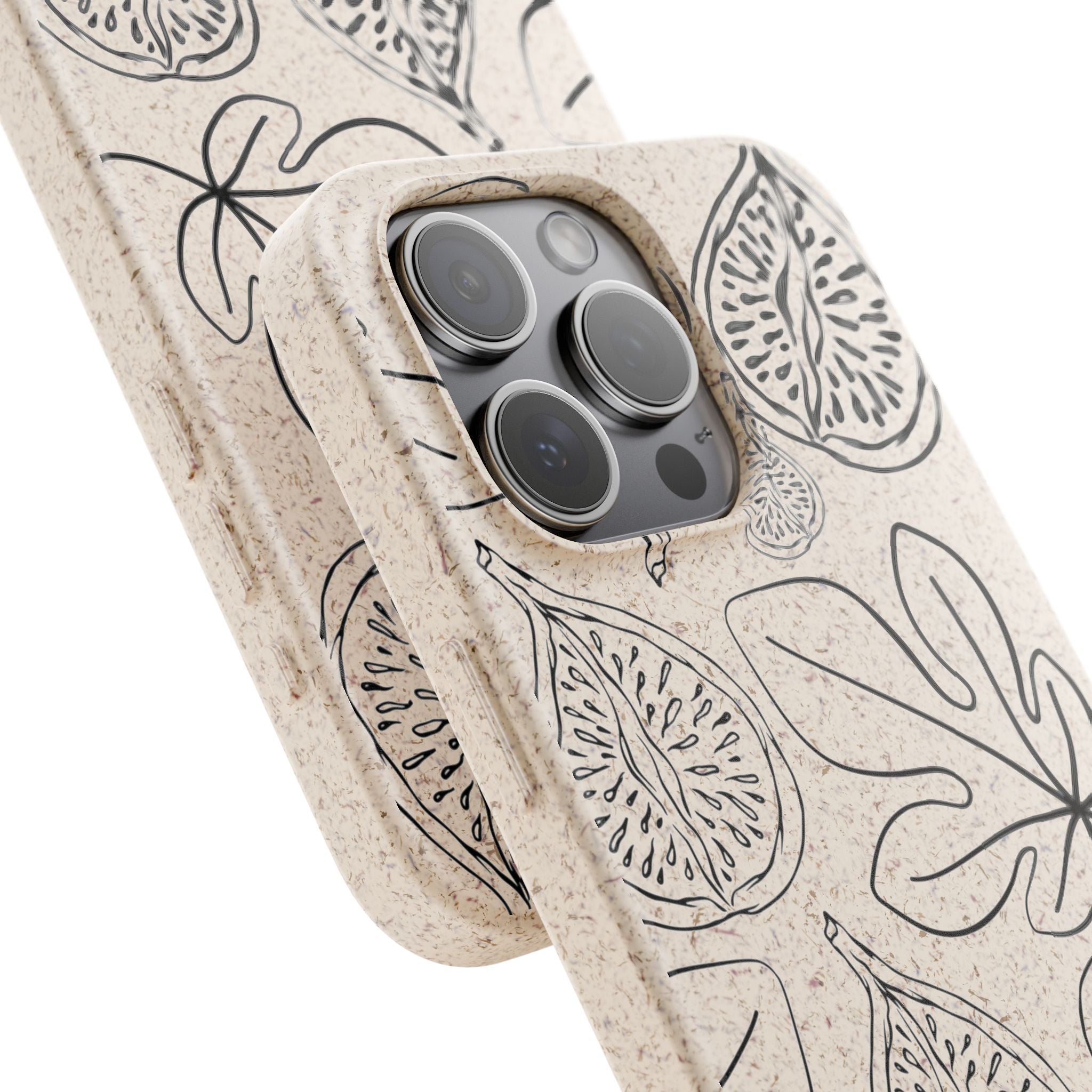 Eco-Friendly Zero Waste Biodegradable Phone Case - Fig & Leaf Pattern