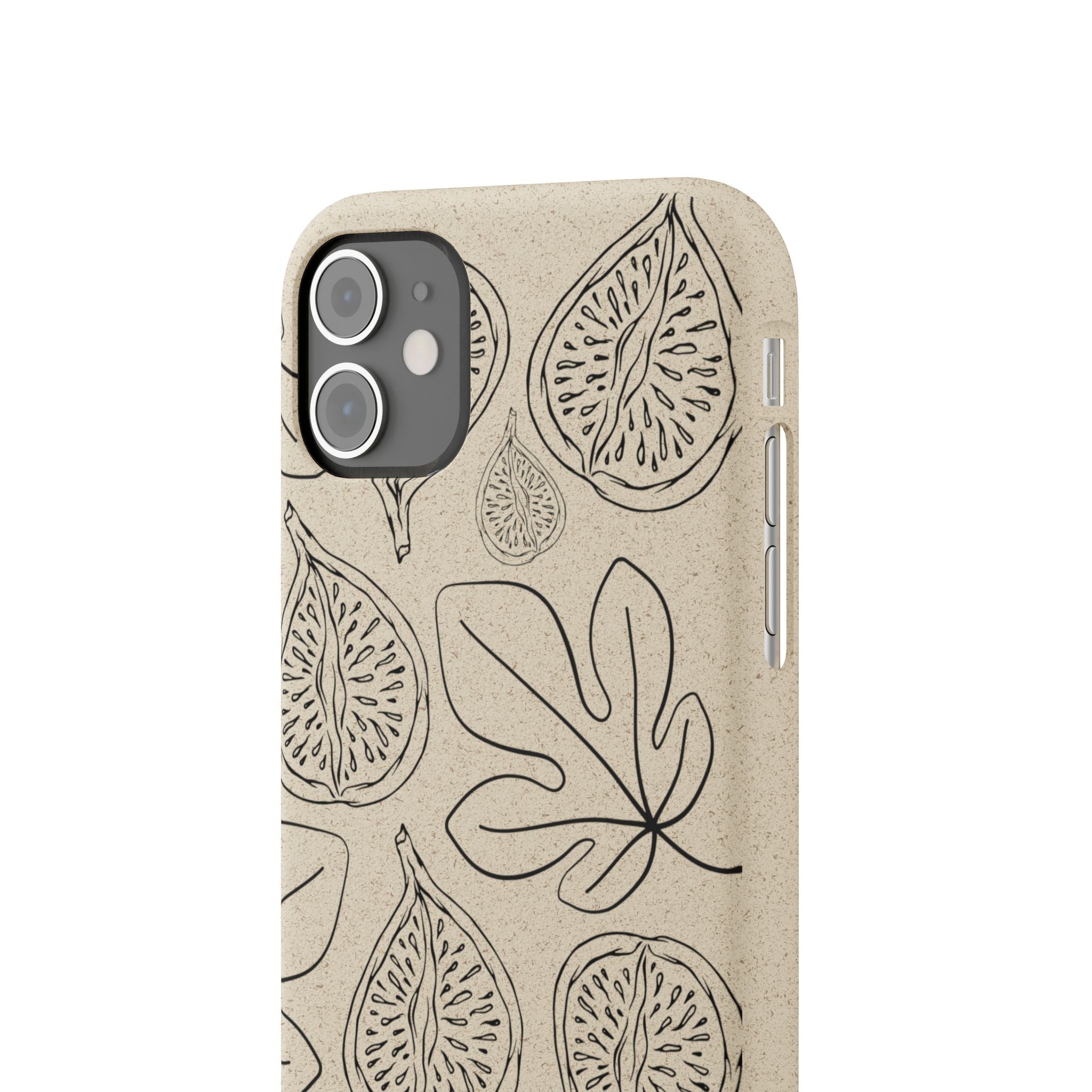Eco-Friendly Zero Waste Biodegradable Phone Case - Fig & Leaf Pattern