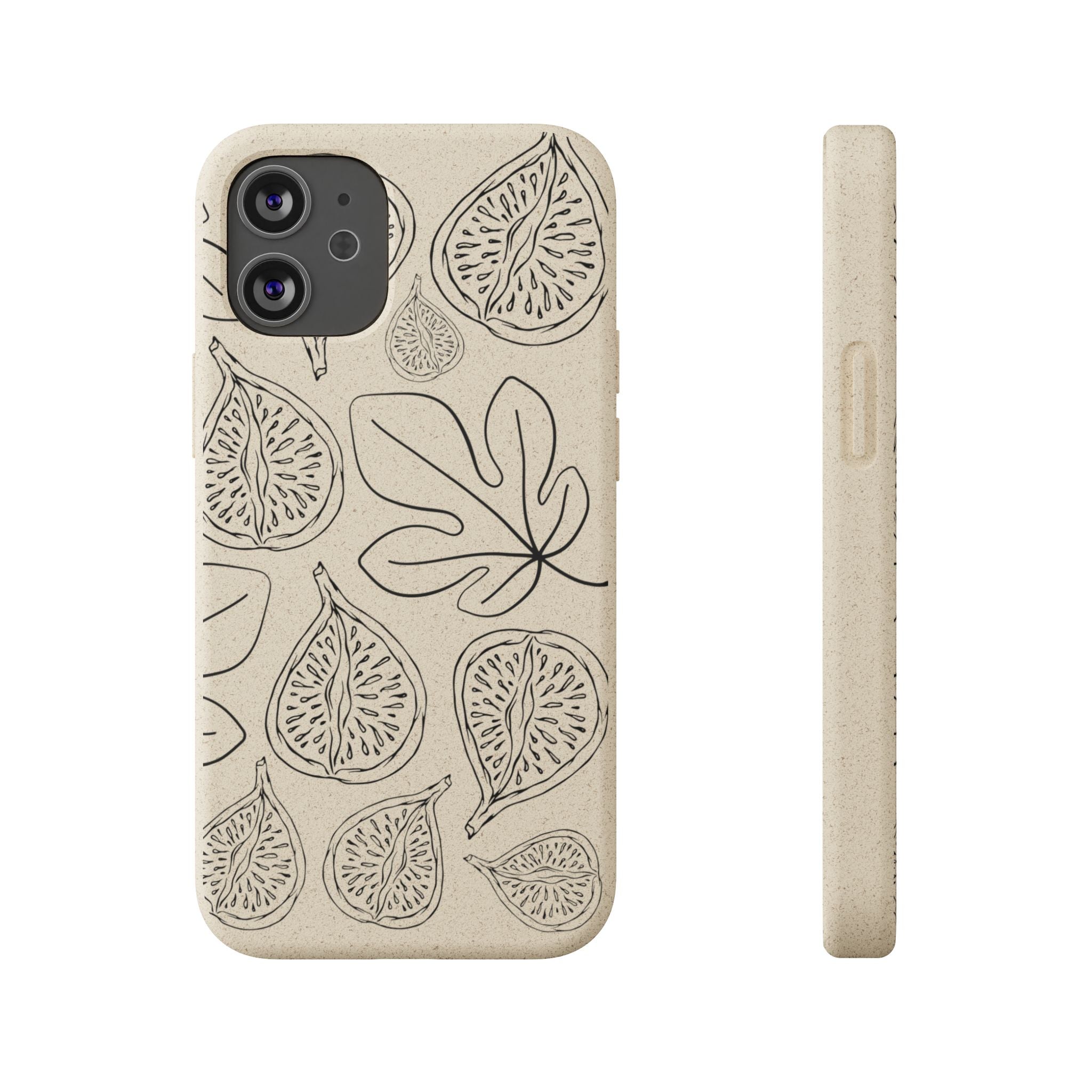 Eco-Friendly Zero Waste Biodegradable Phone Case - Fig & Leaf Pattern