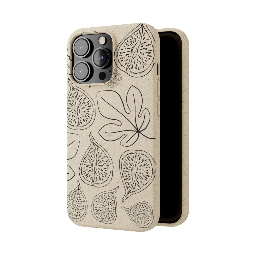 Eco-Friendly Zero Waste Biodegradable Phone Case - Fig & Leaf Pattern