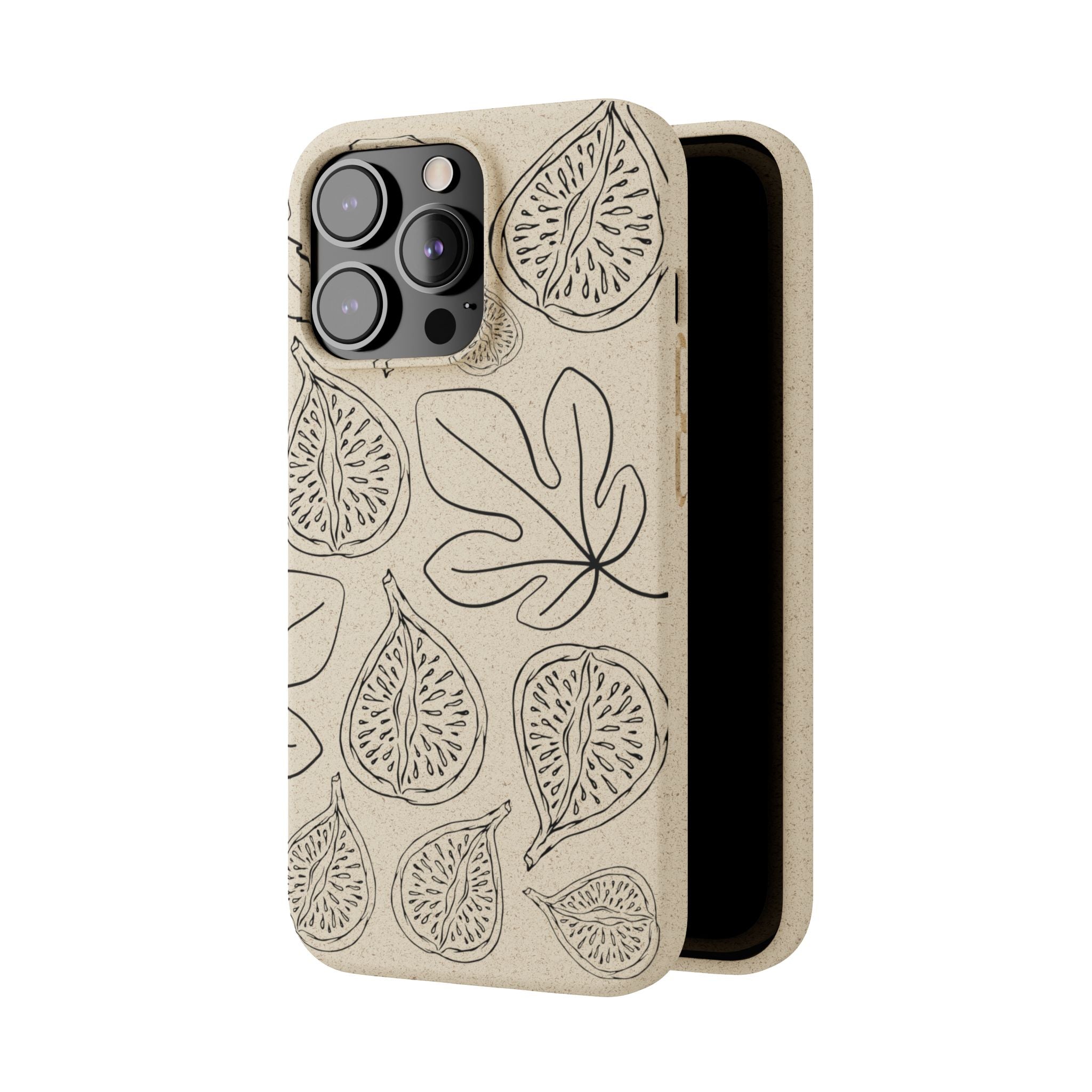 Eco-Friendly Zero Waste Biodegradable Phone Case - Fig & Leaf Pattern