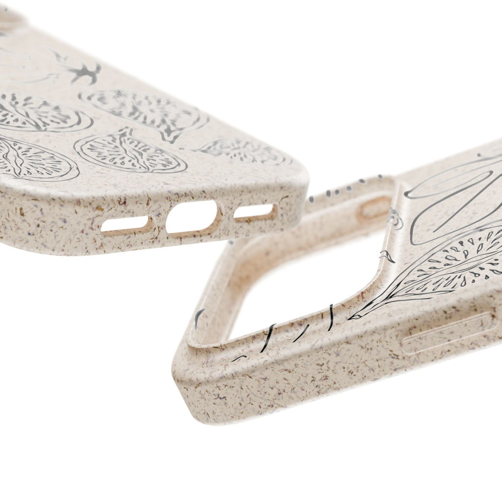 Eco-Friendly Zero Waste Biodegradable Phone Case - Fig & Leaf Pattern