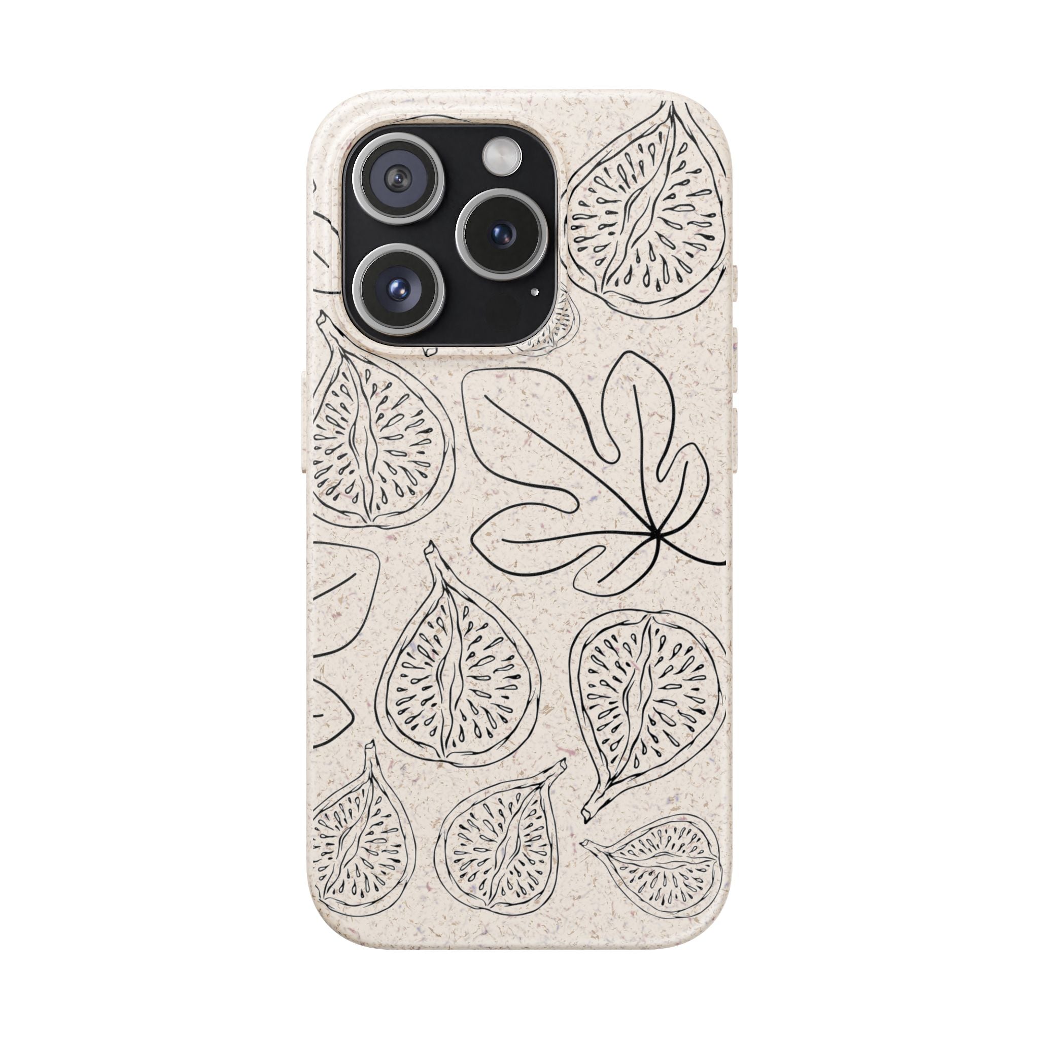 Eco-Friendly Zero Waste Biodegradable Phone Case - Fig & Leaf Pattern