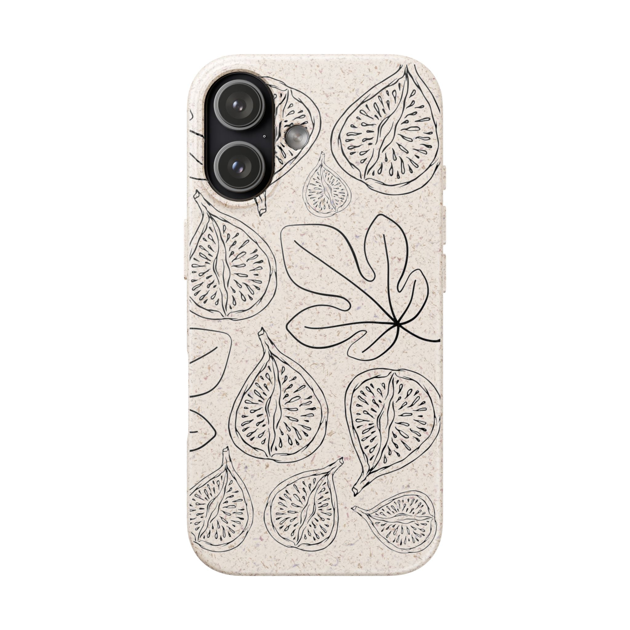 Eco-Friendly Zero Waste Biodegradable Phone Case - Fig & Leaf Pattern